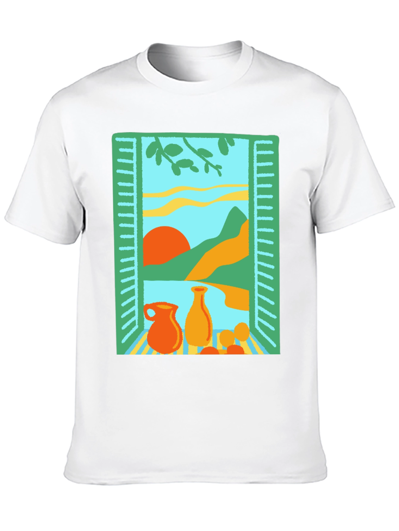 Artistic Window Still Life Graphic Tee