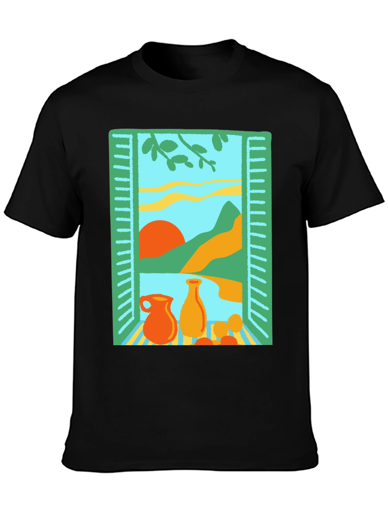 Artistic Window Still Life Graphic Tee