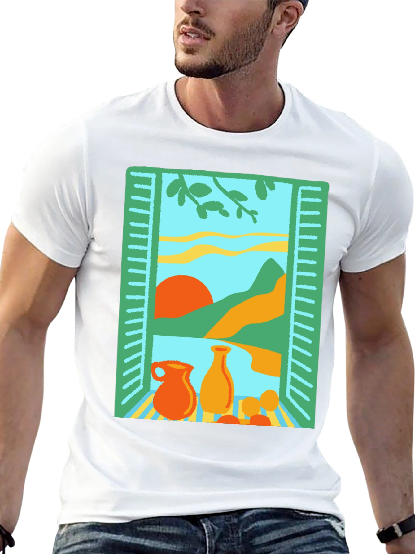 Artistic Window Still Life Graphic Tee