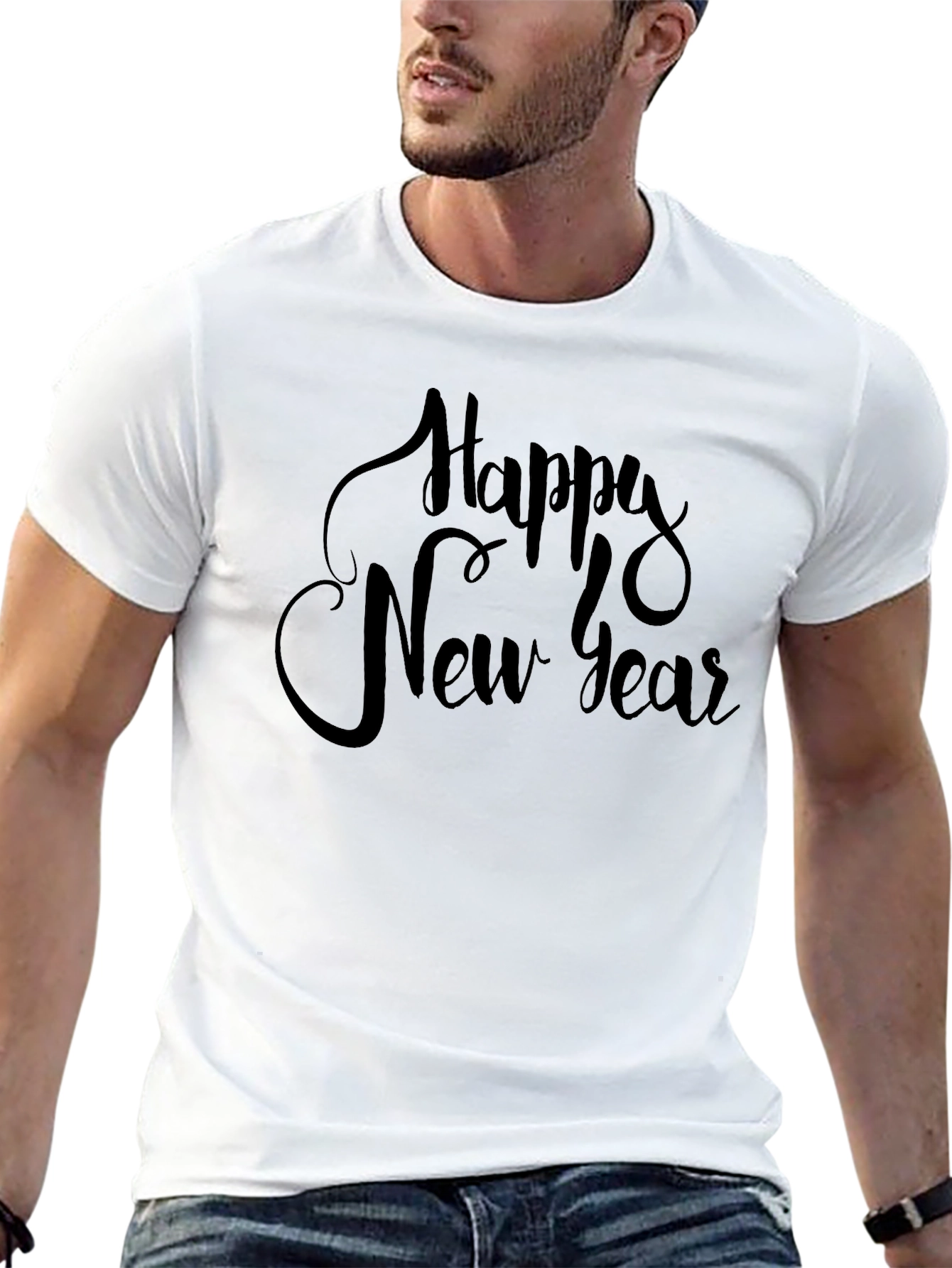 Happy New Year Black T-Shirt