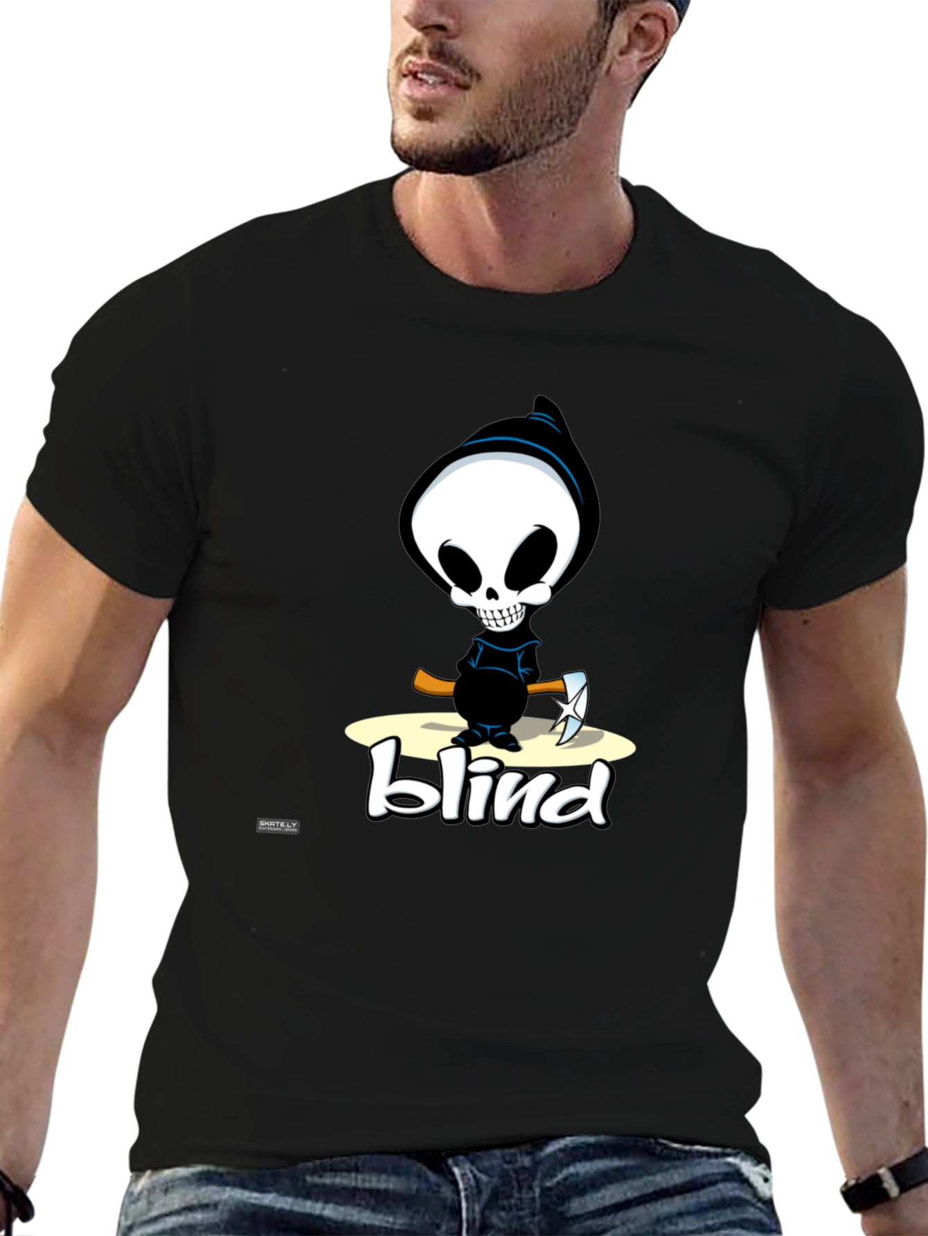 Blind Reaper Graphic Tee - Black Cotton T-Shirt