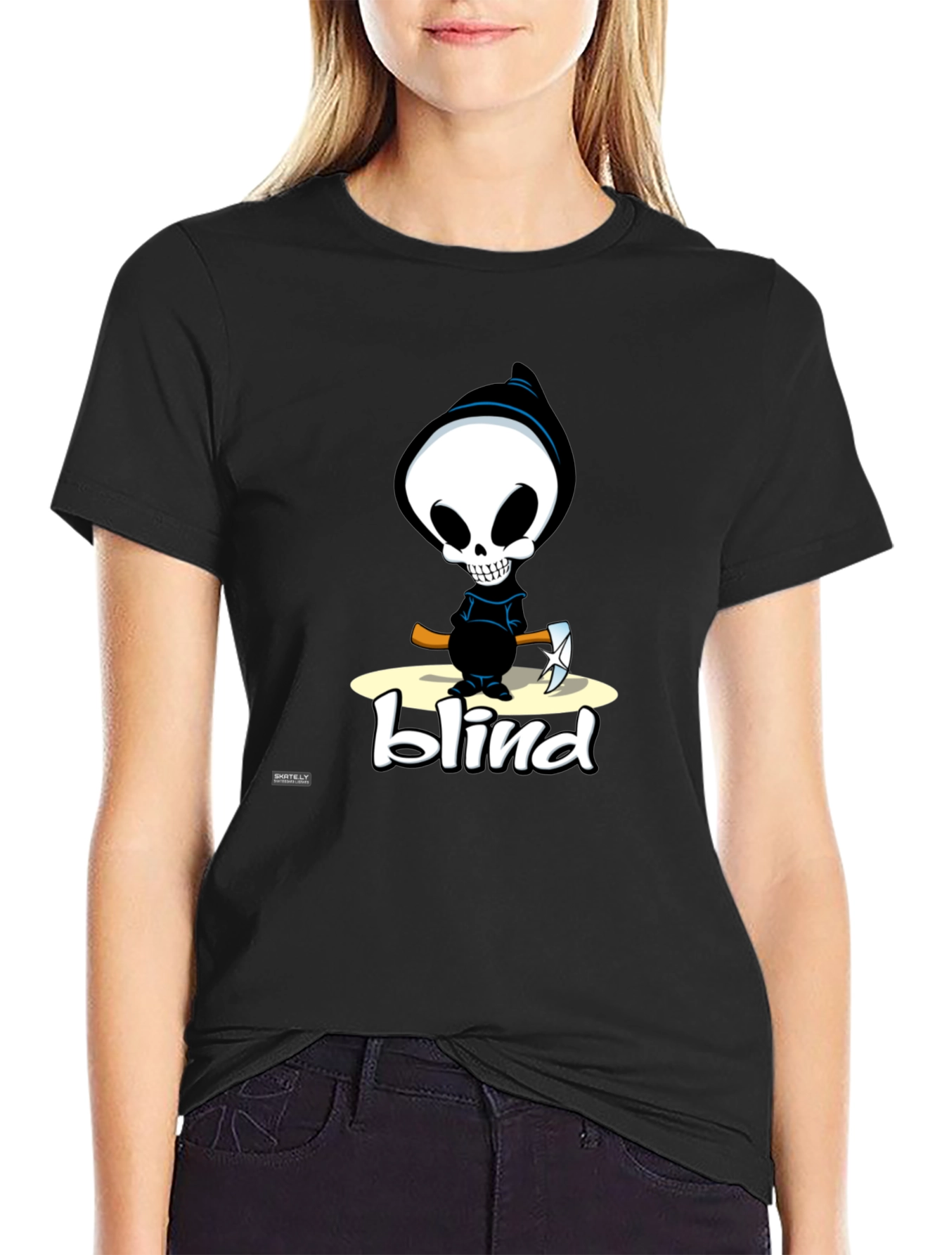 Blind Reaper Graphic Tee - Black Cotton T-Shirt