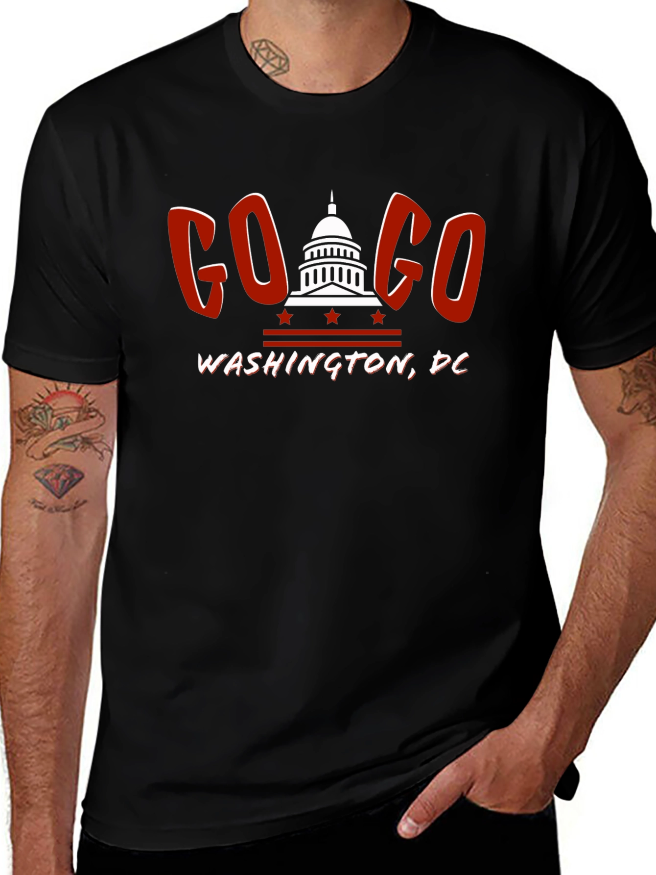 Go-Go Washington DC Black T-Shirt