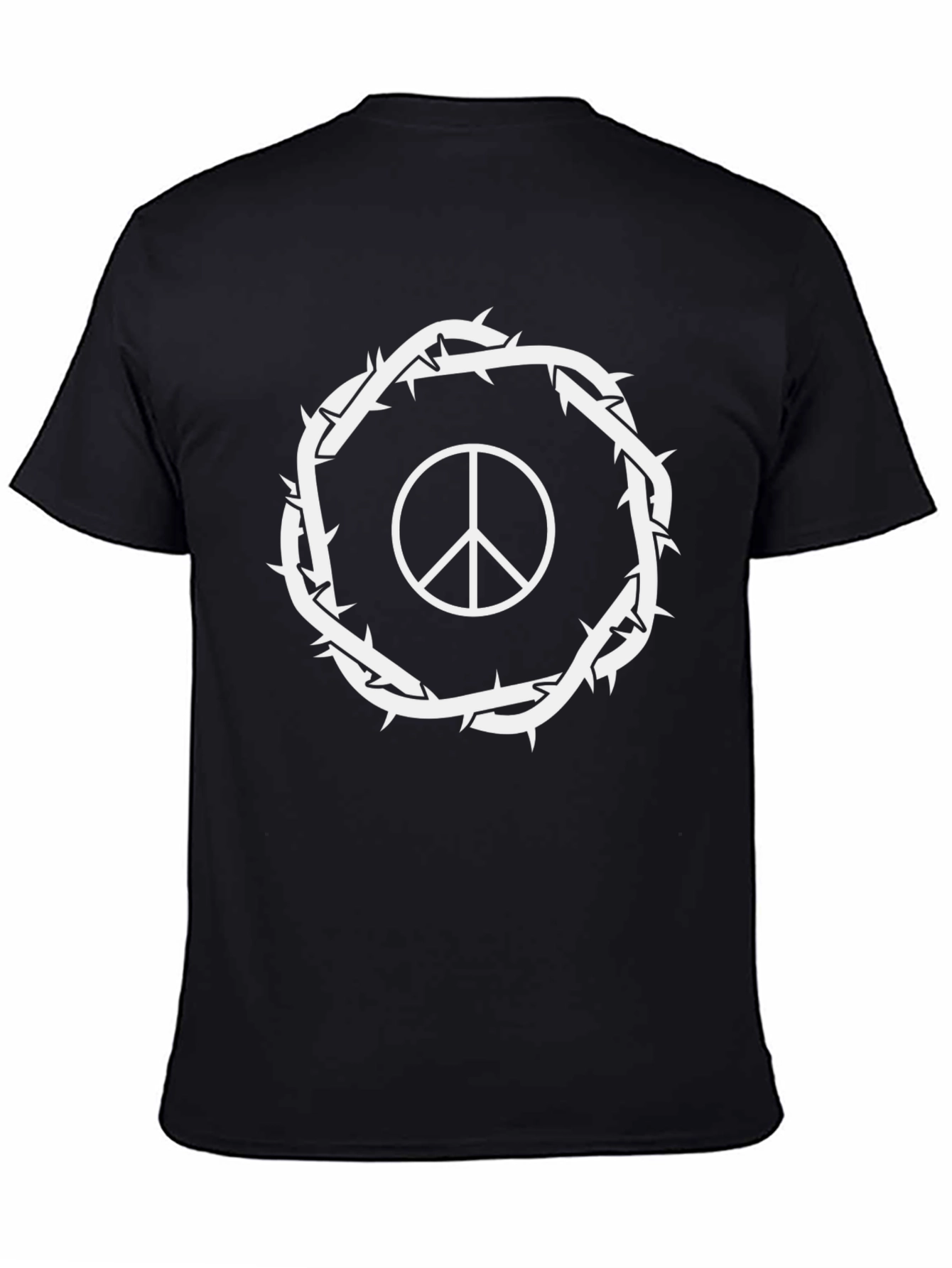 Peace Sign Crown of Thorns Graphic T-Shirt