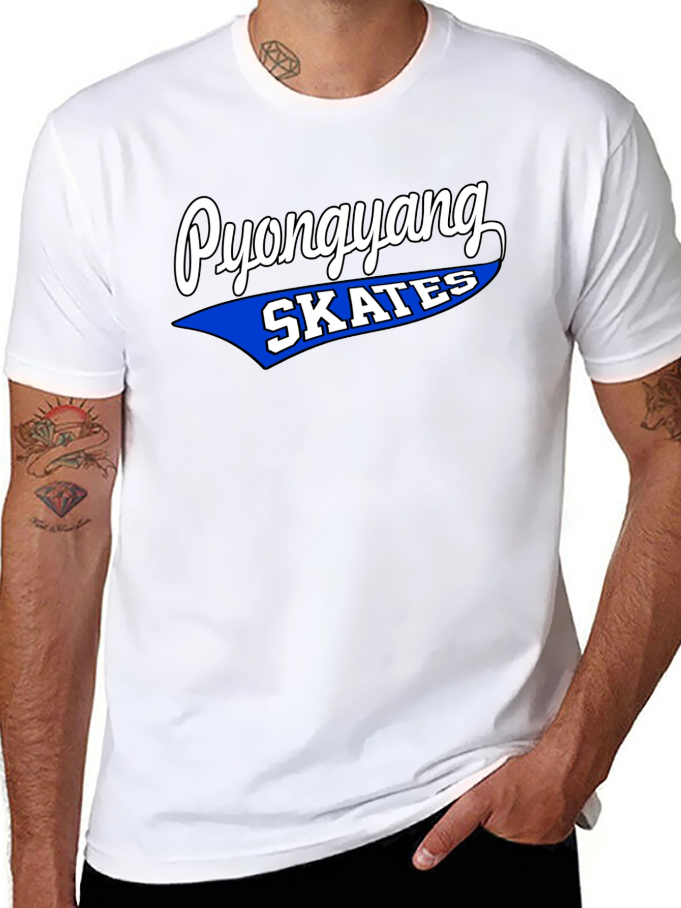Pyongyang Skates Graphic Tee - Retro Style