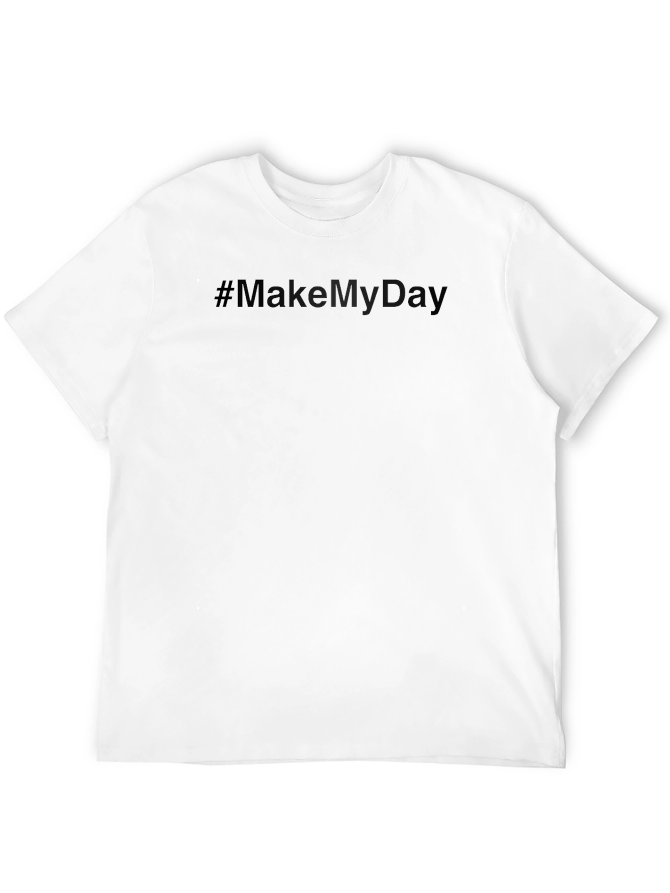 MakeMyDay Black Crew Neck Tee