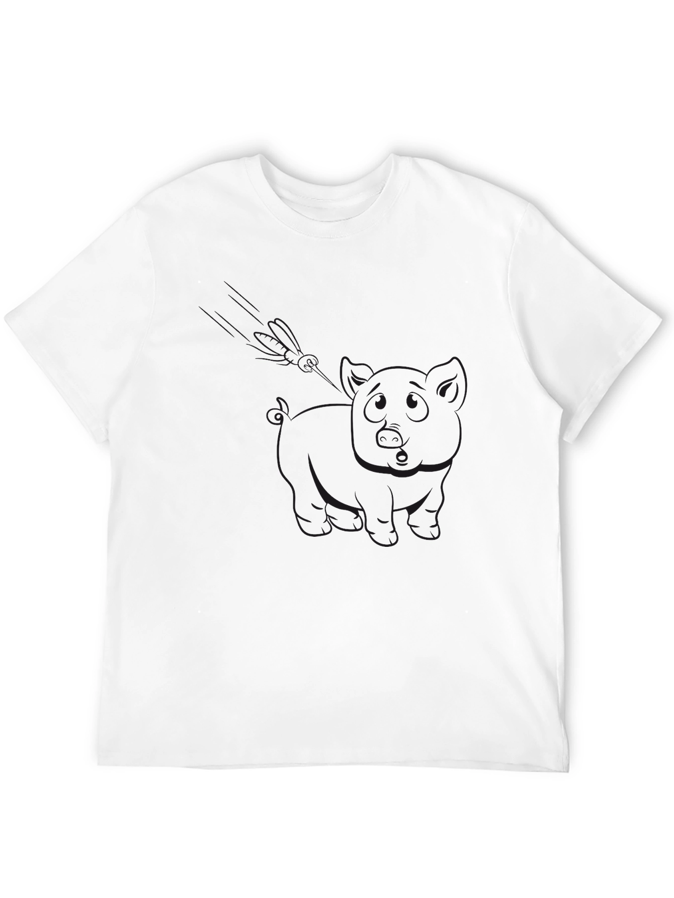 Mens Black Graphic Tee - Minimalist Design