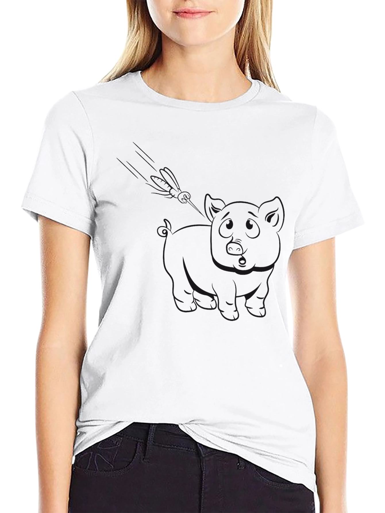 Mens Black Graphic Tee - Minimalist Design