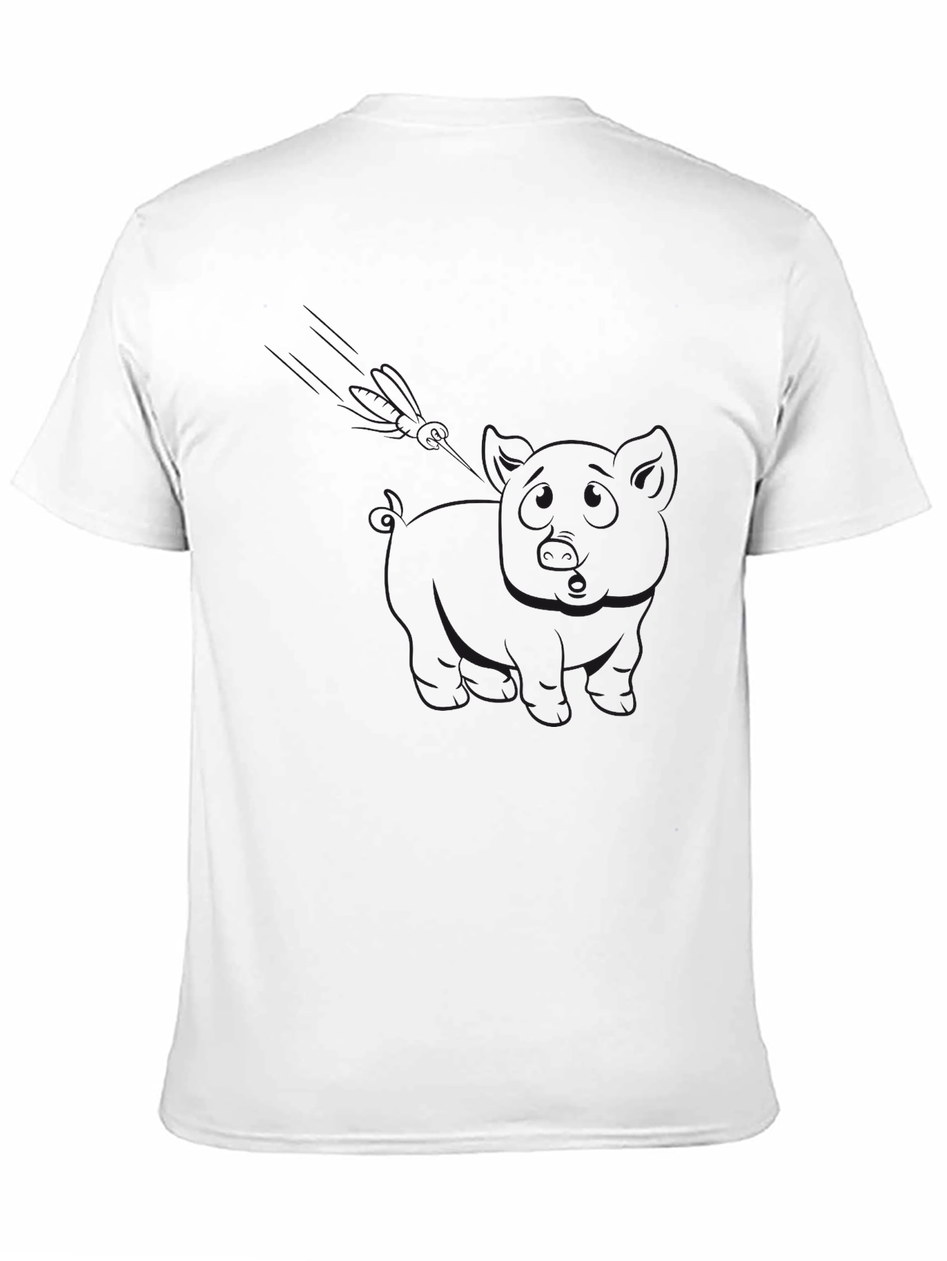 Mens Black Graphic Tee - Minimalist Design