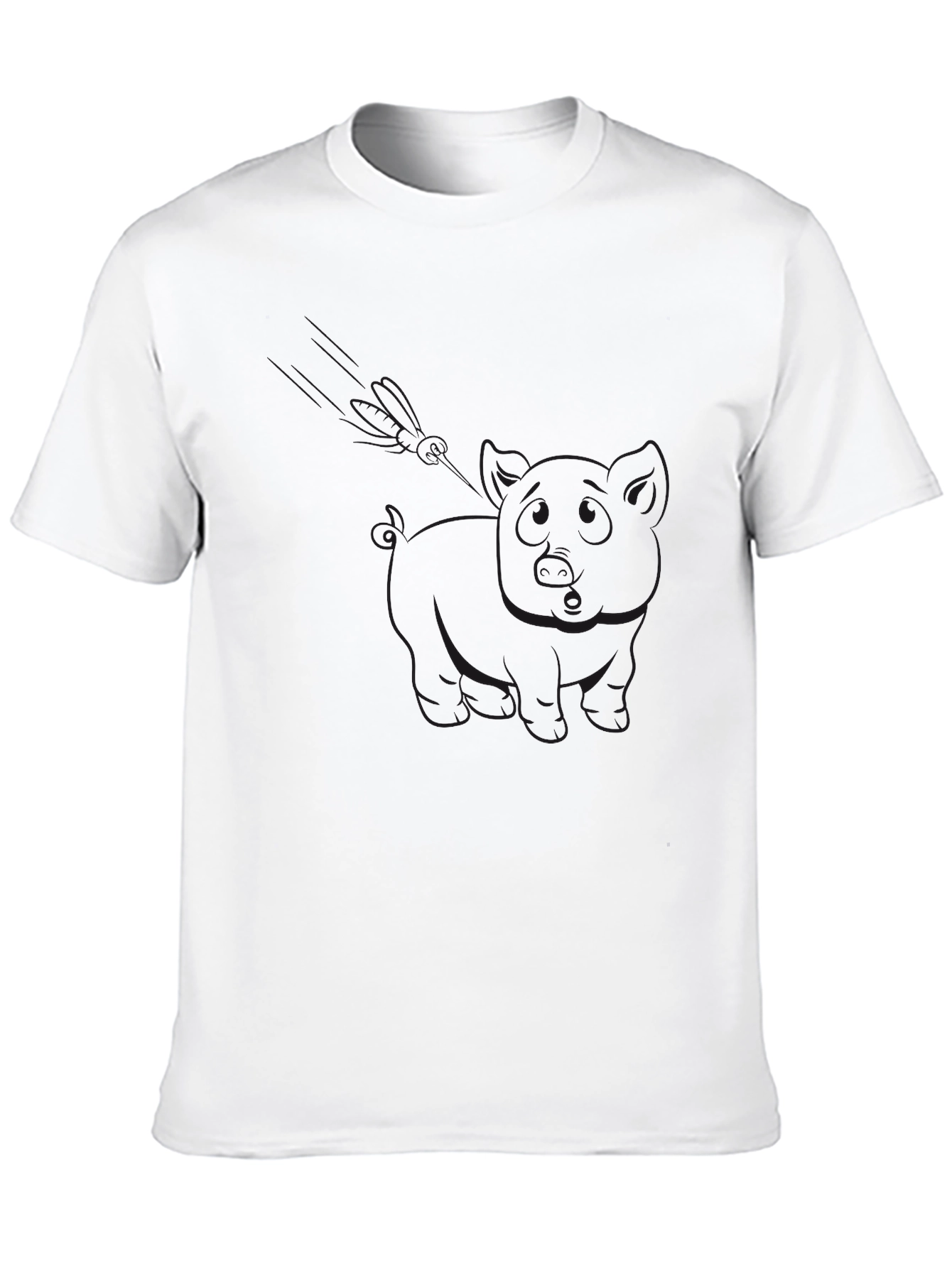 Mens Black Graphic Tee - Minimalist Design