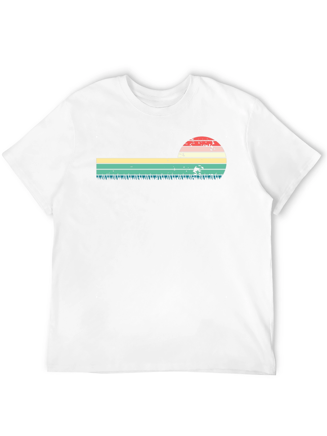 Retro Sunset Black T-Shirt