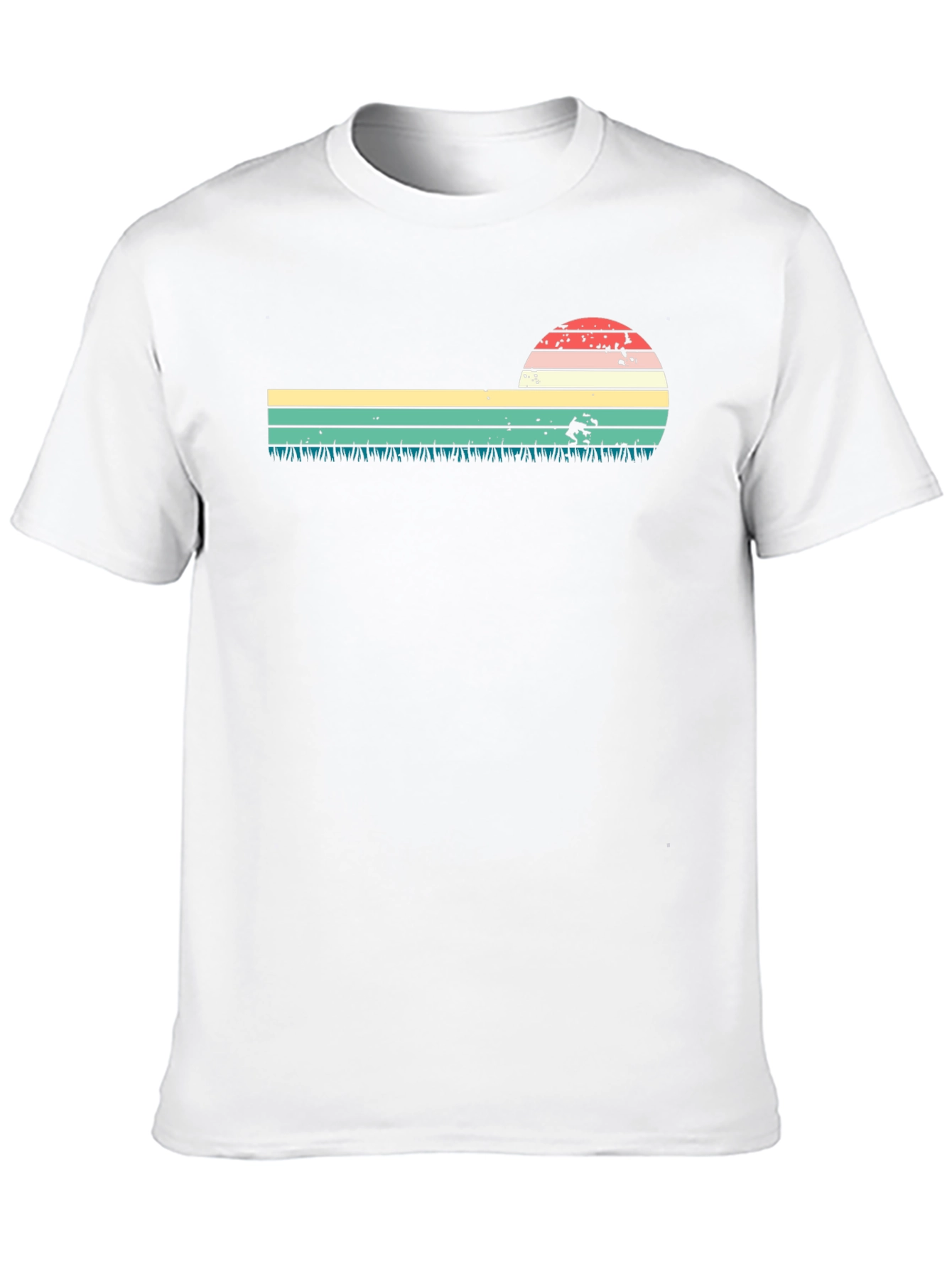 Retro Sunset Black T-Shirt