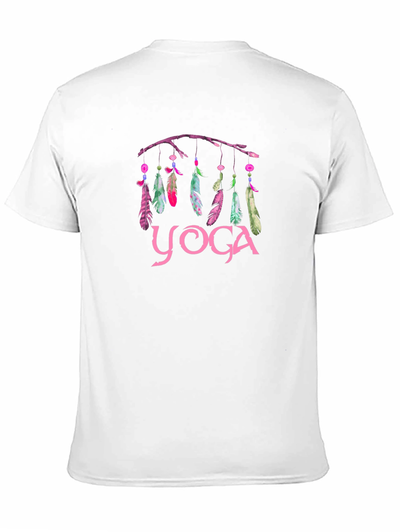 Yoga Feather Dreamcatcher Graphic Tee - Black