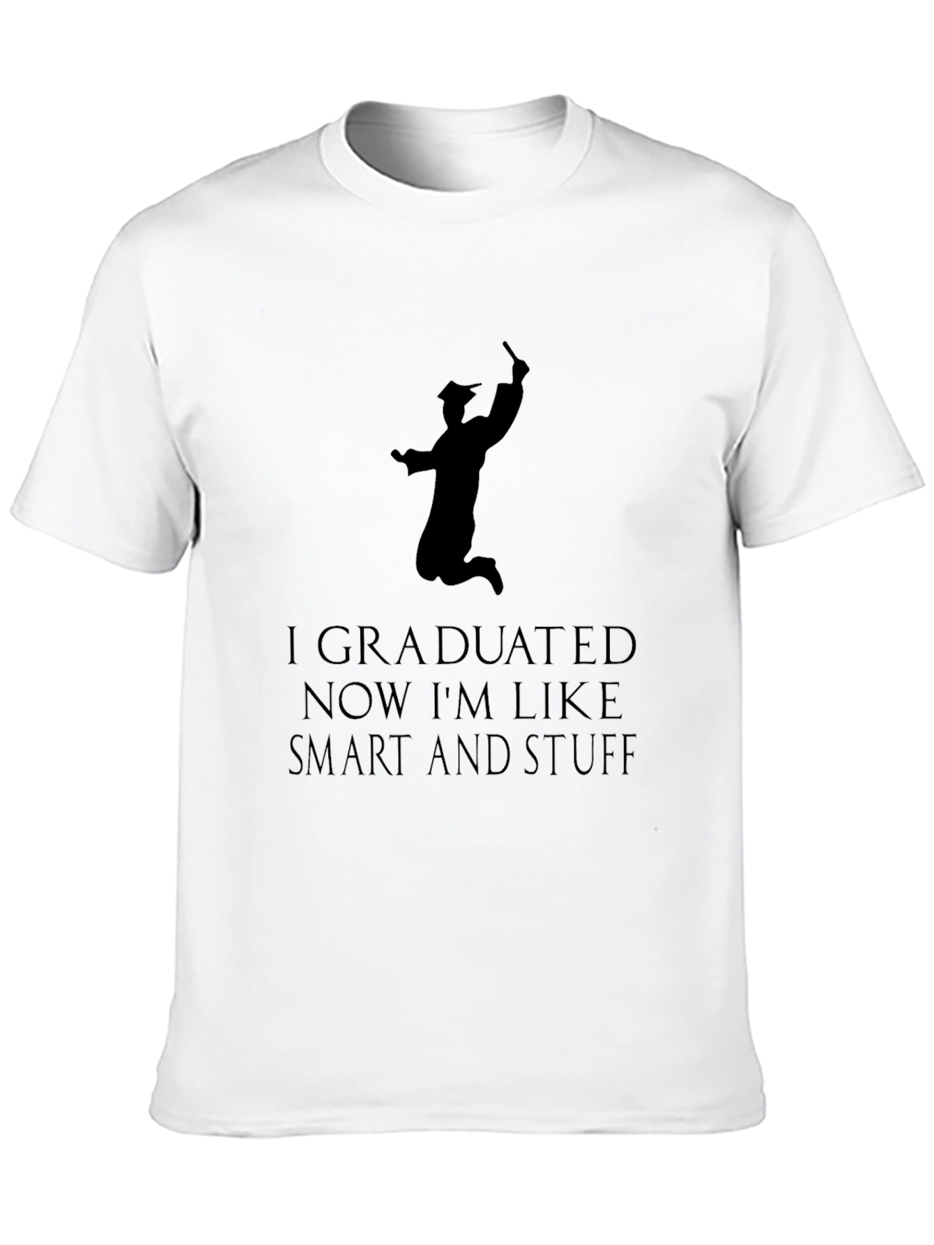 Graduated Smart & Stuff Black T-Shirt