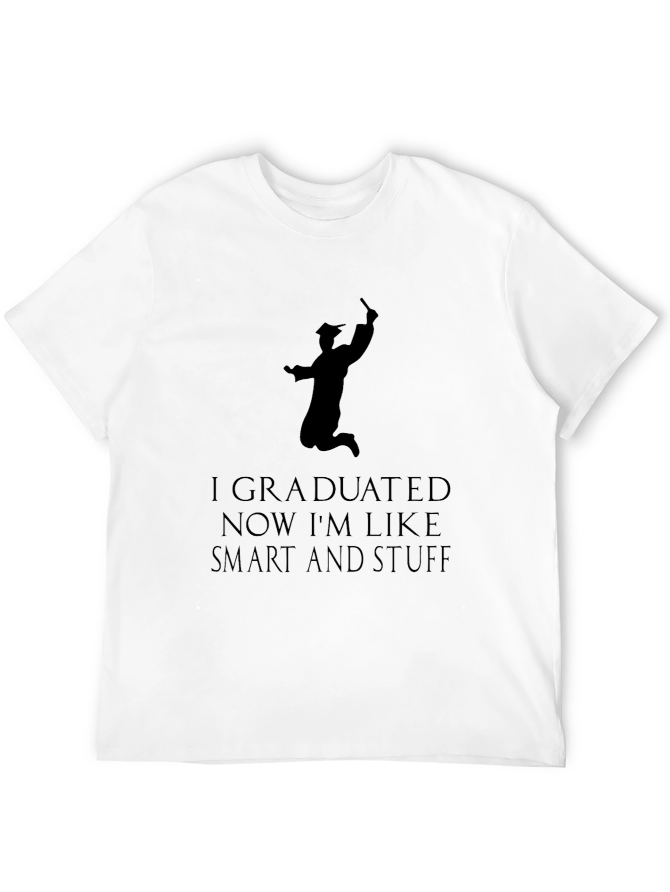 Graduated Smart & Stuff Black T-Shirt