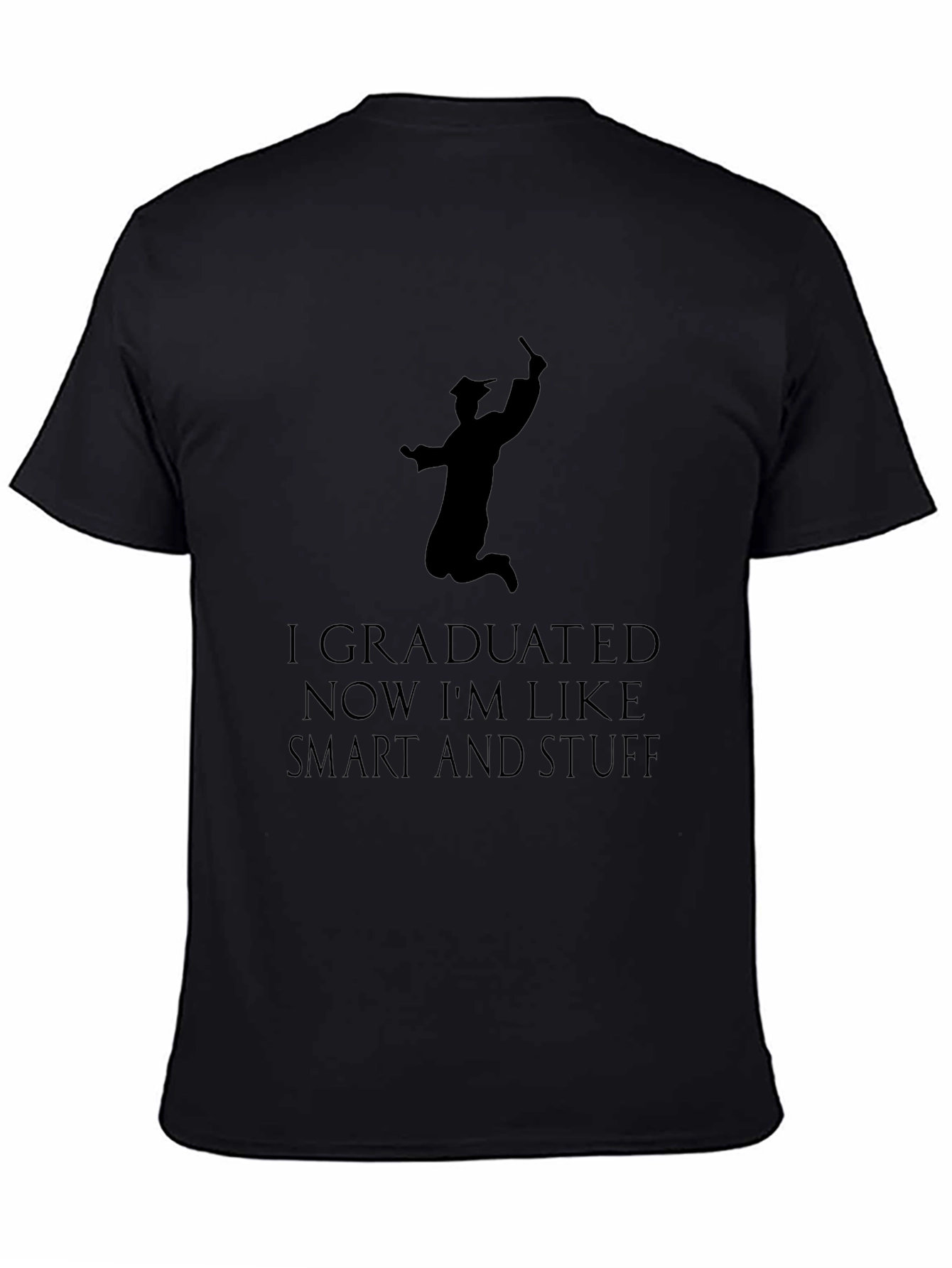 Graduated Smart & Stuff Black T-Shirt