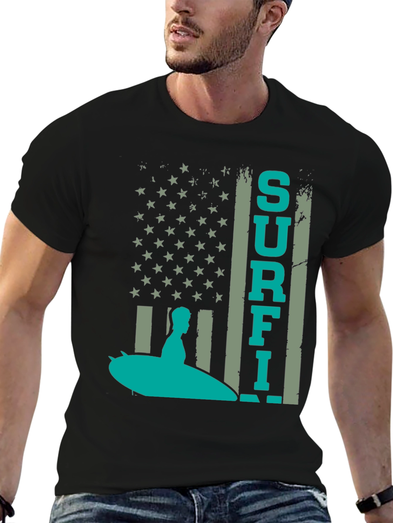 Surf American Flag T-Shirt