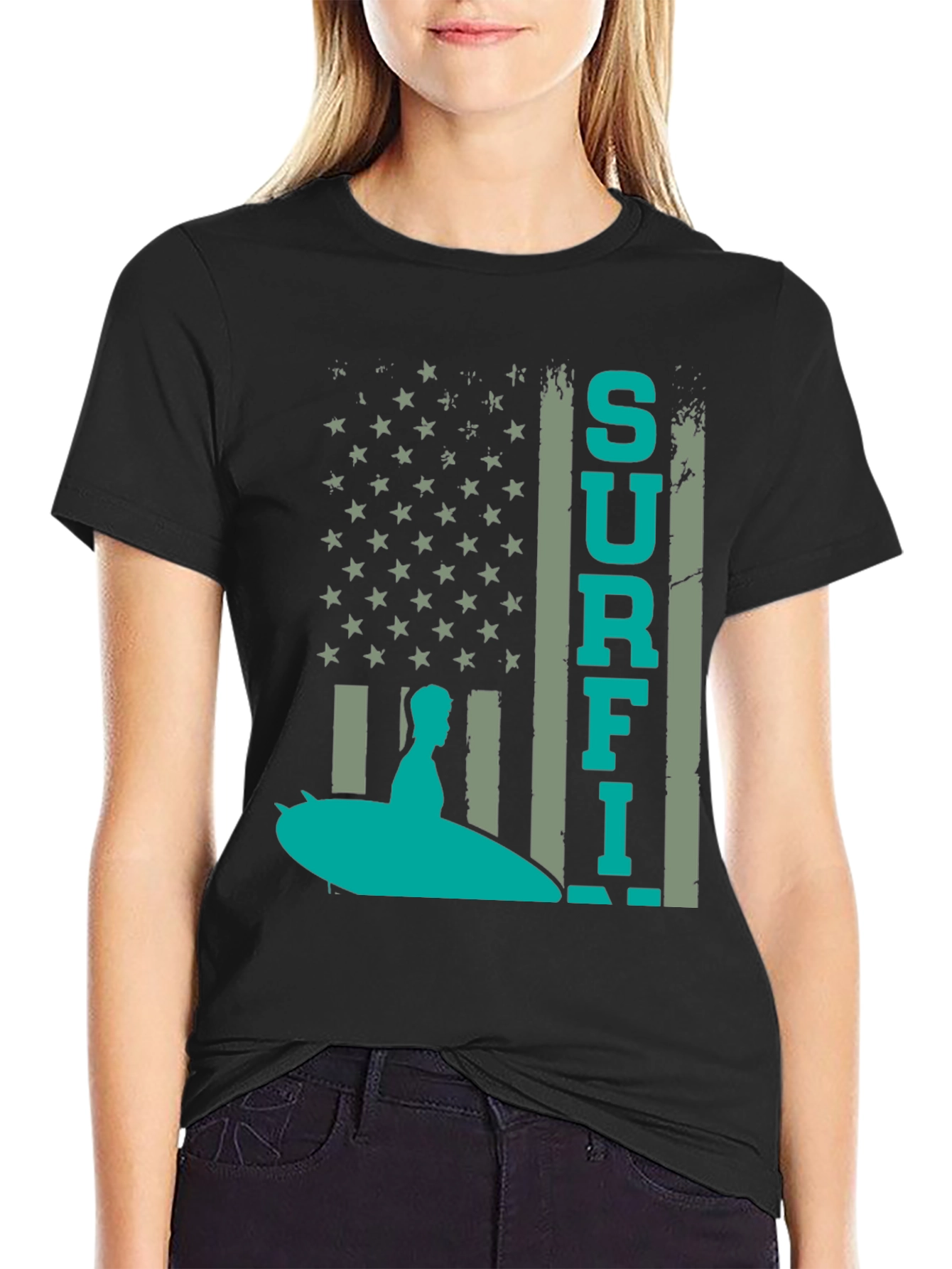 Surf American Flag T-Shirt
