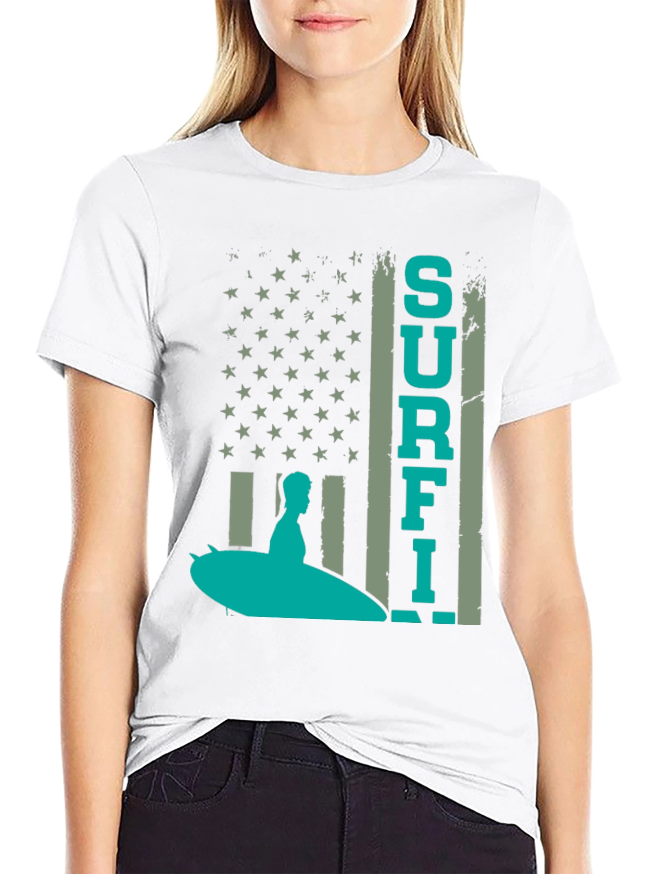Surf American Flag T-Shirt
