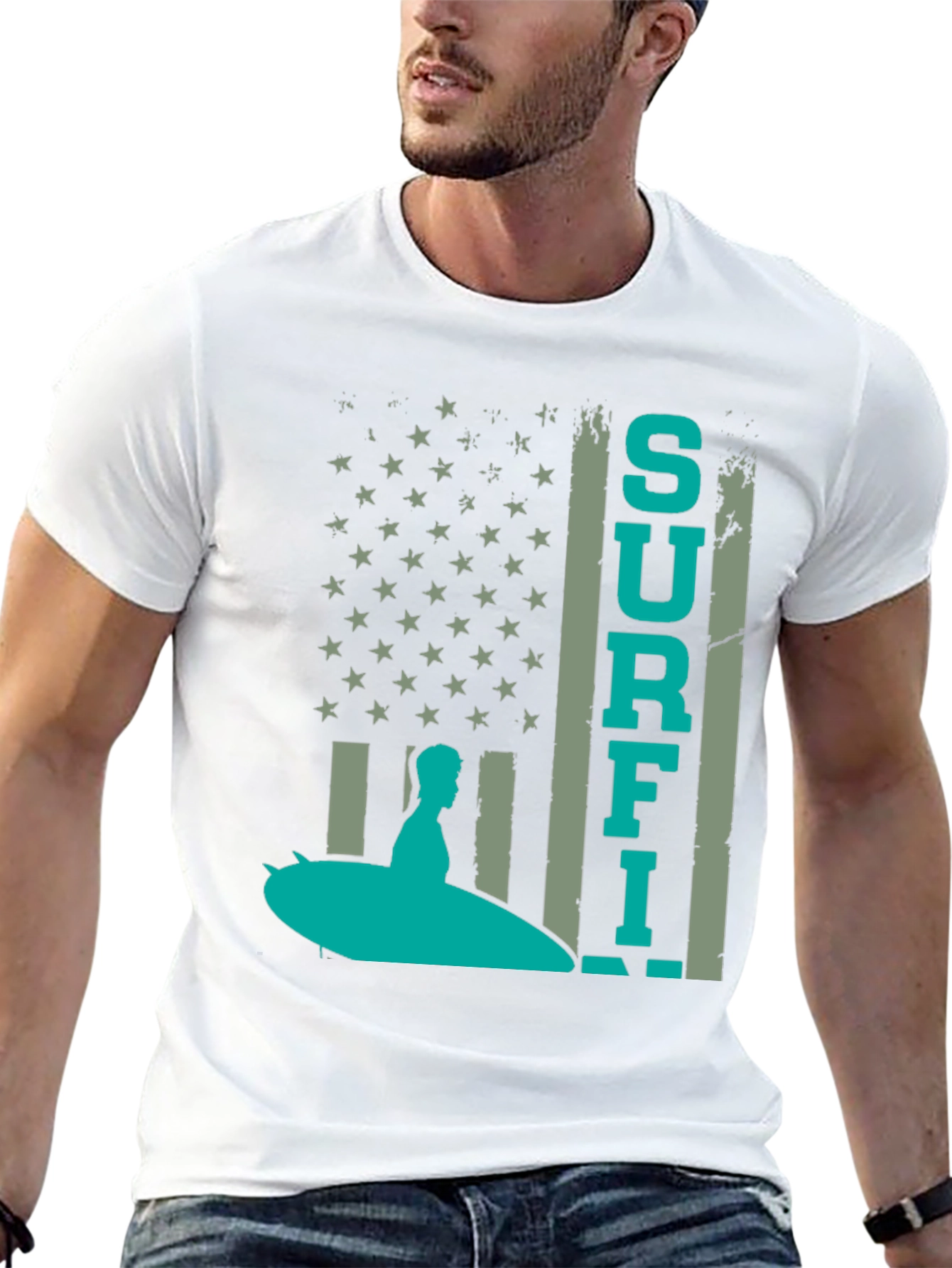 Surf American Flag T-Shirt