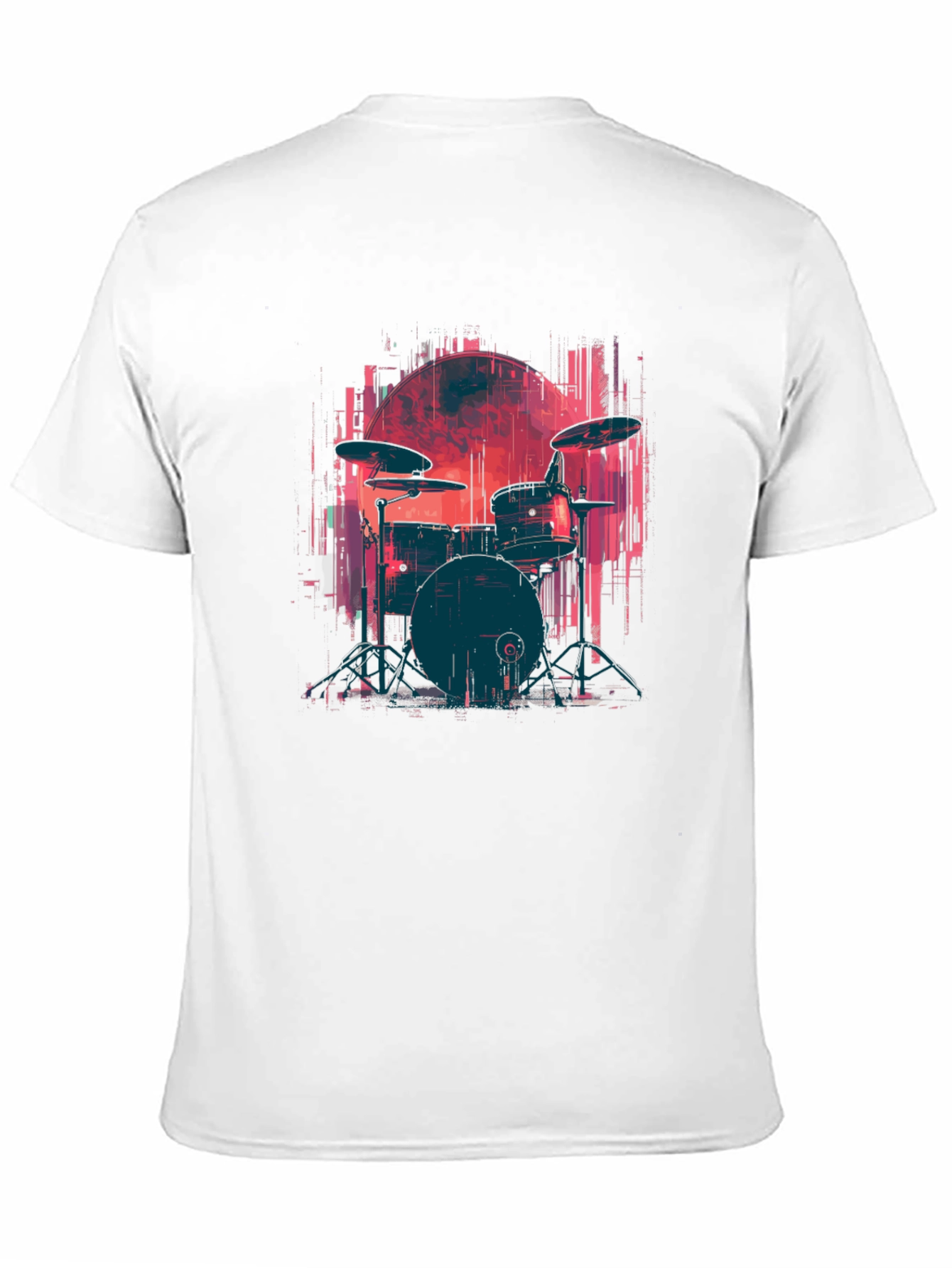 Drum Set Graphic Tee - Rock Music T-Shirt