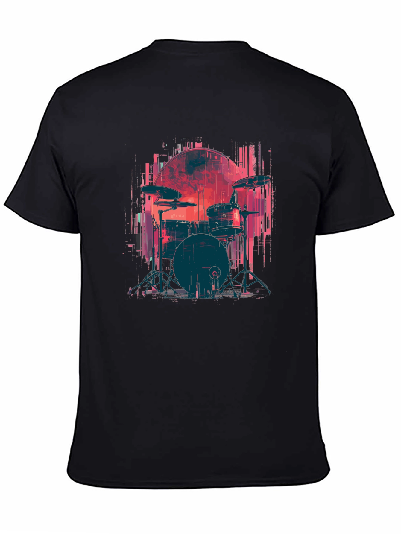 Drum Set Graphic Tee - Rock Music T-Shirt
