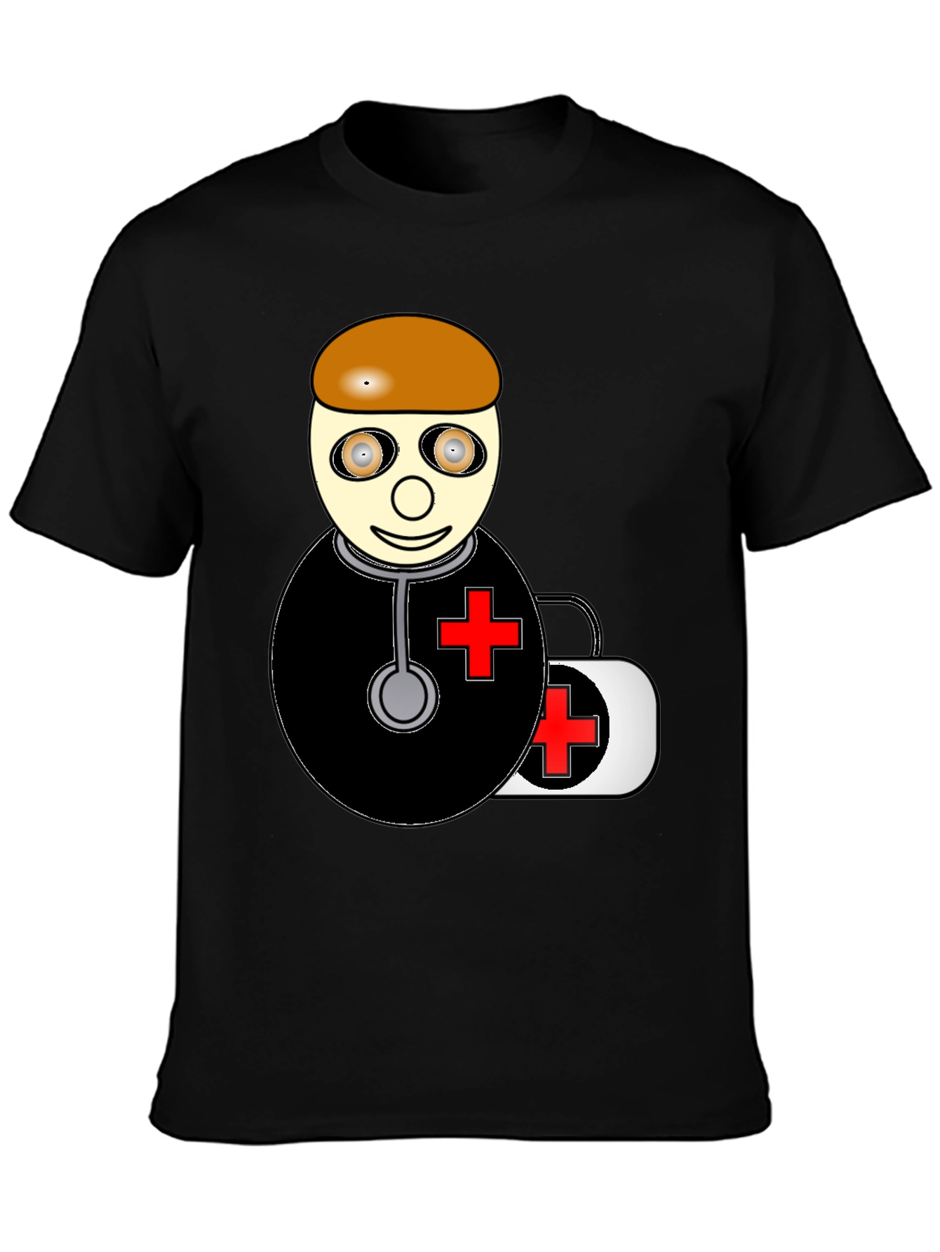 Cartoon Doctor Graphic T-Shirt
