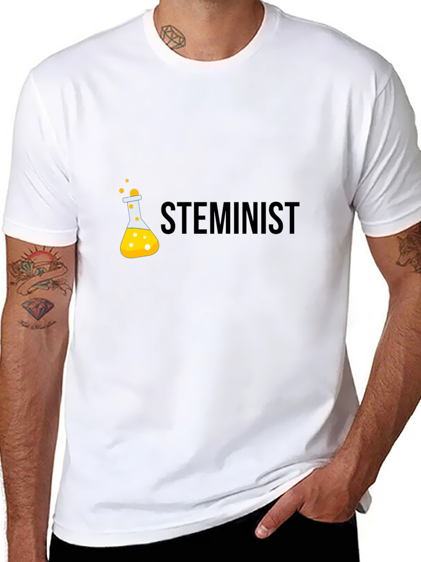 STEMinist Black T-Shirt - Science & Equality