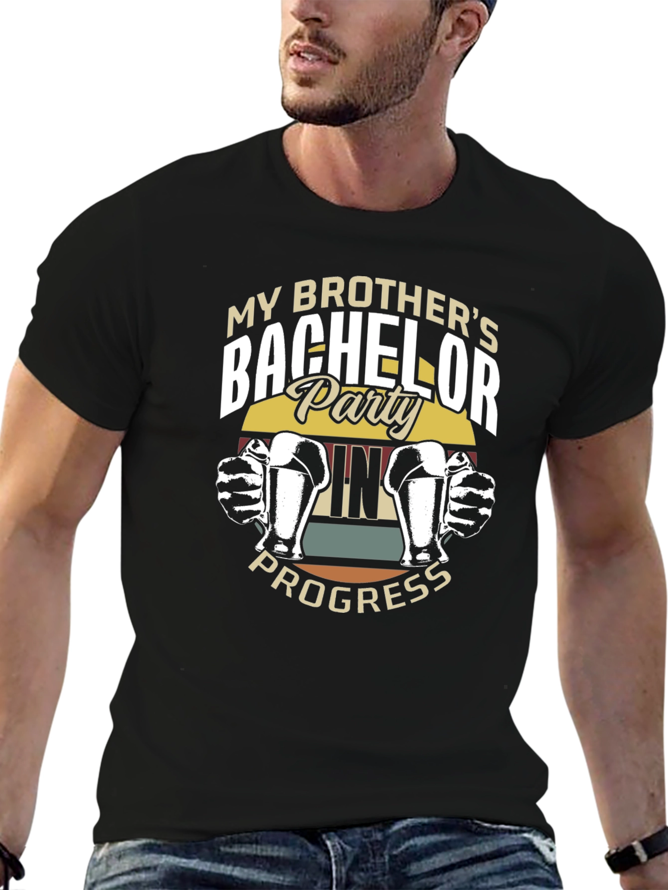Bachelor Party In Progress Graphic Tee