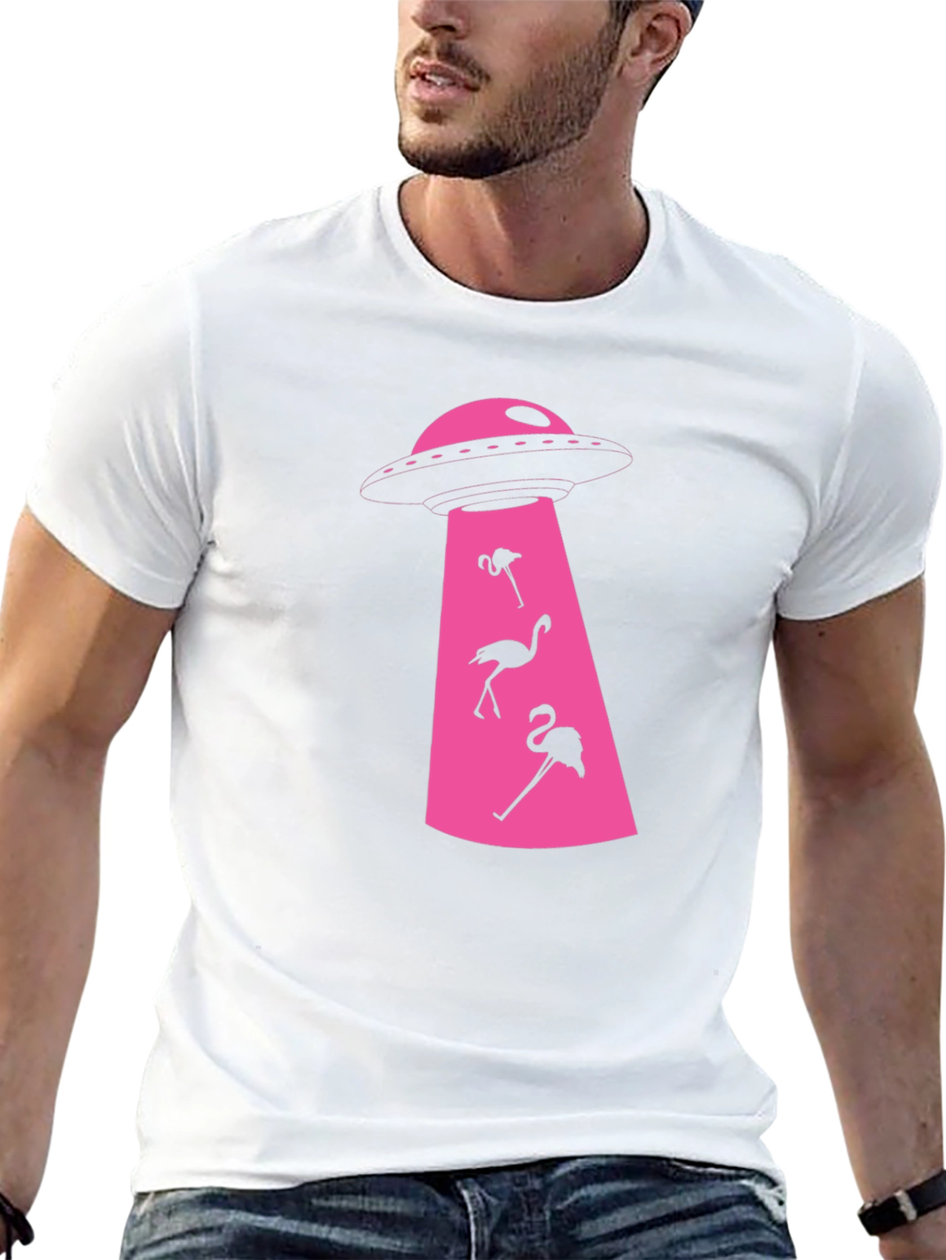 Flamingo Abduction T-Shirt: Fun & Unique Design