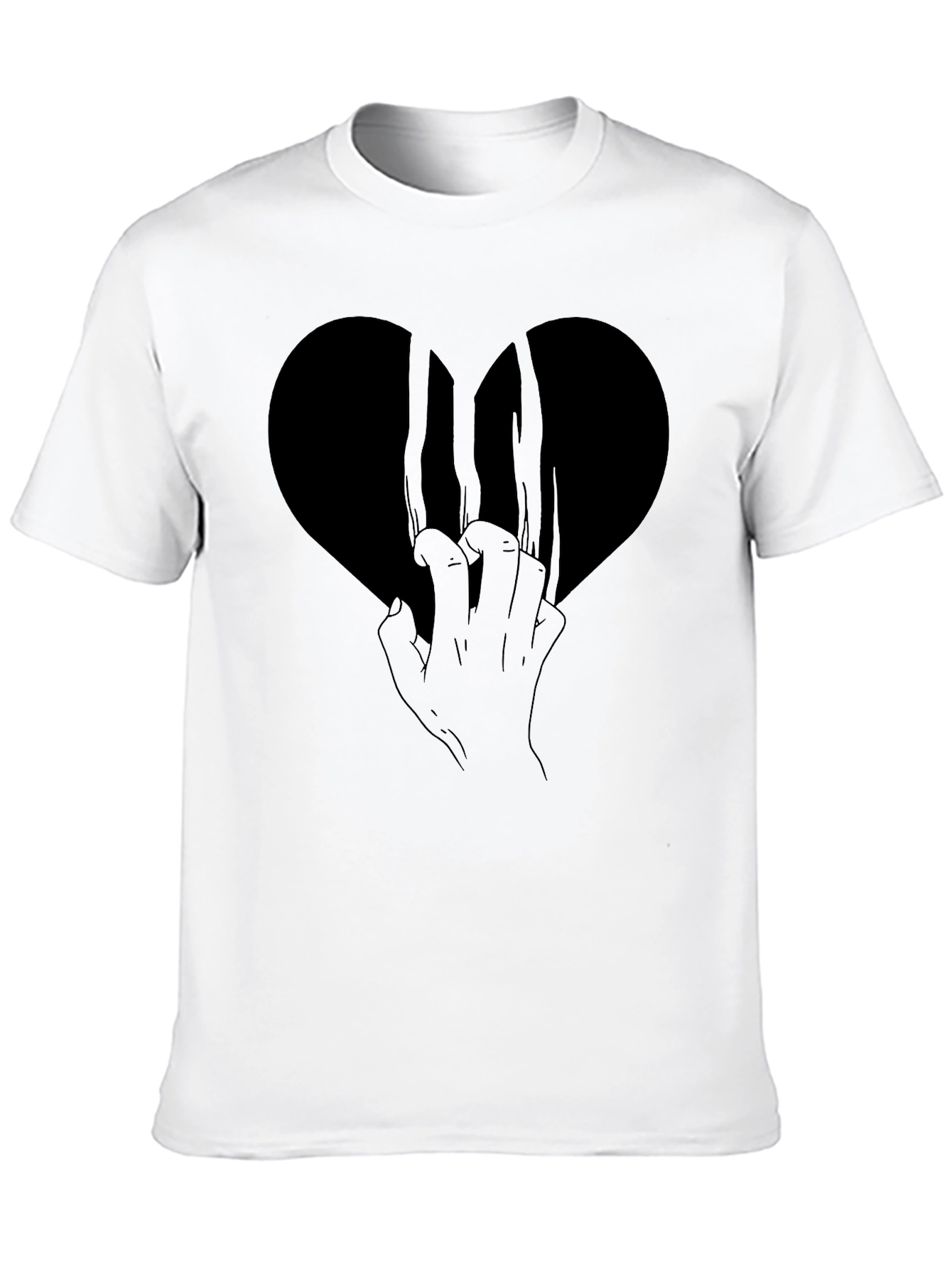 Black Heart Hand Claw Graphic Tee - Mens