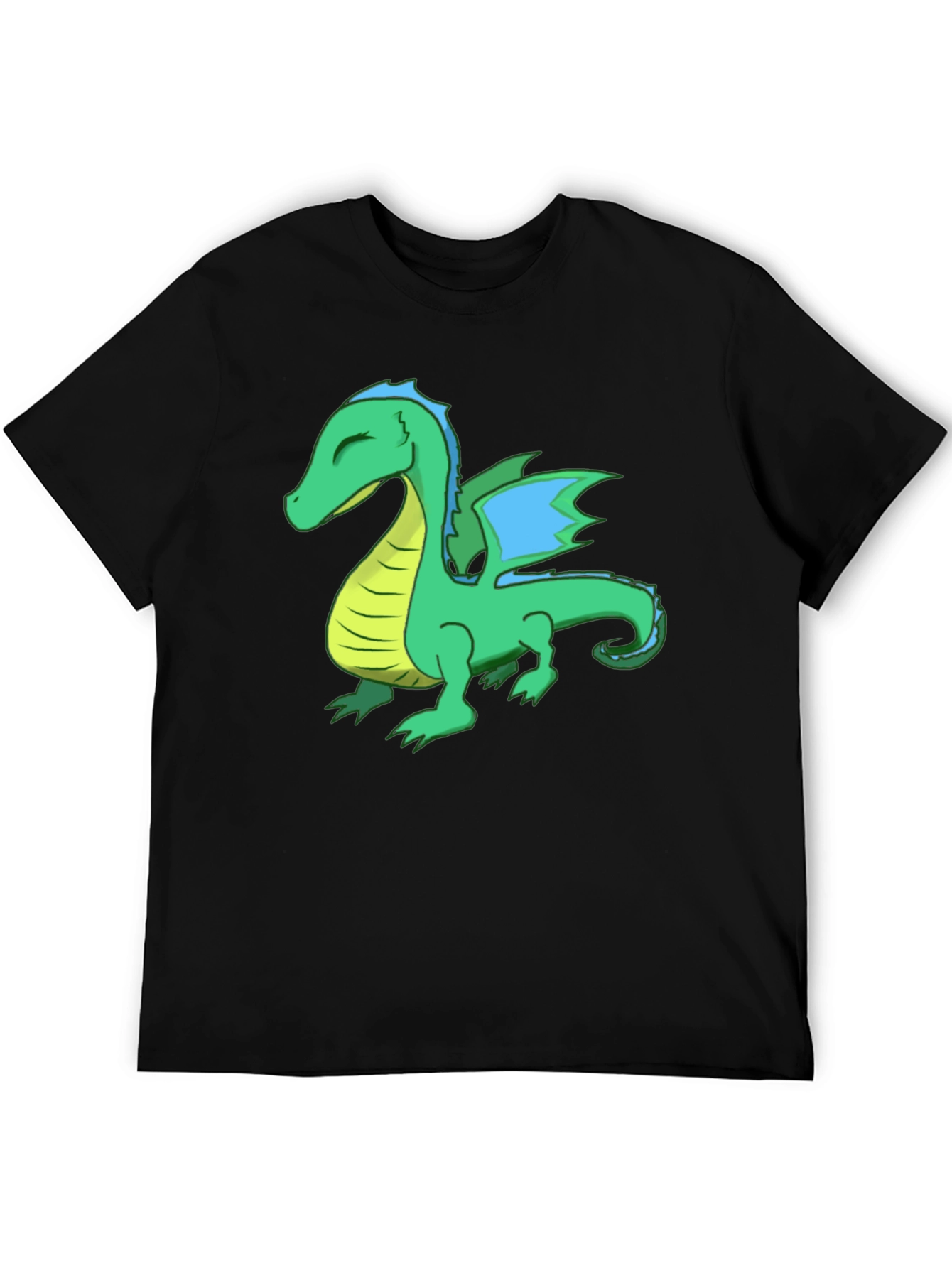 Dragon Graphic Tee - Black Cotton T-Shirt