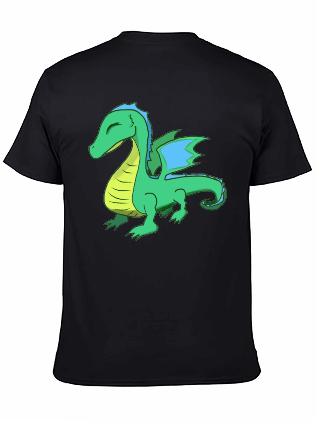 Dragon Graphic Tee - Black Cotton T-Shirt