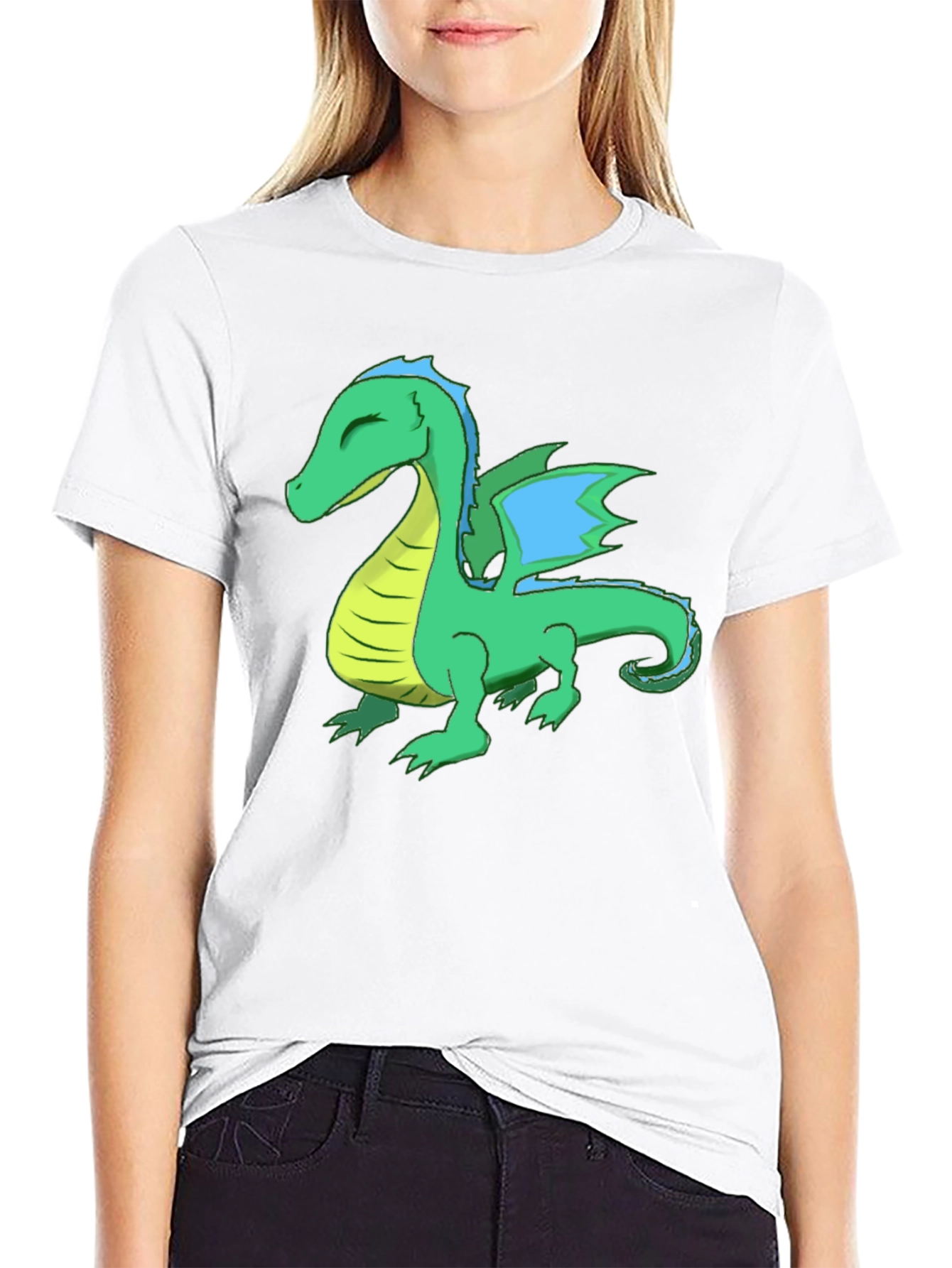Dragon Graphic Tee - Black Cotton T-Shirt