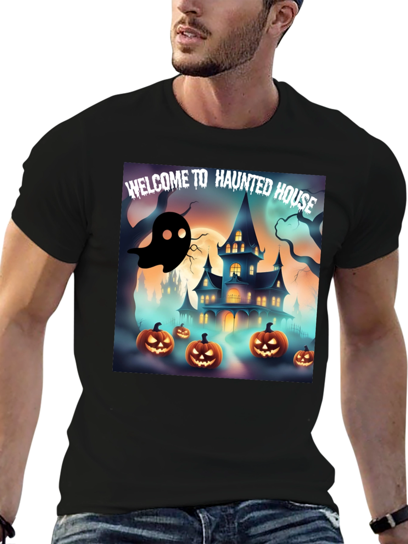 Haunted House Halloween T-Shirt