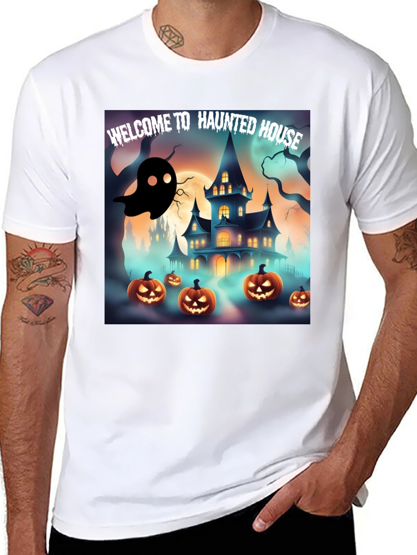 Haunted House Halloween T-Shirt