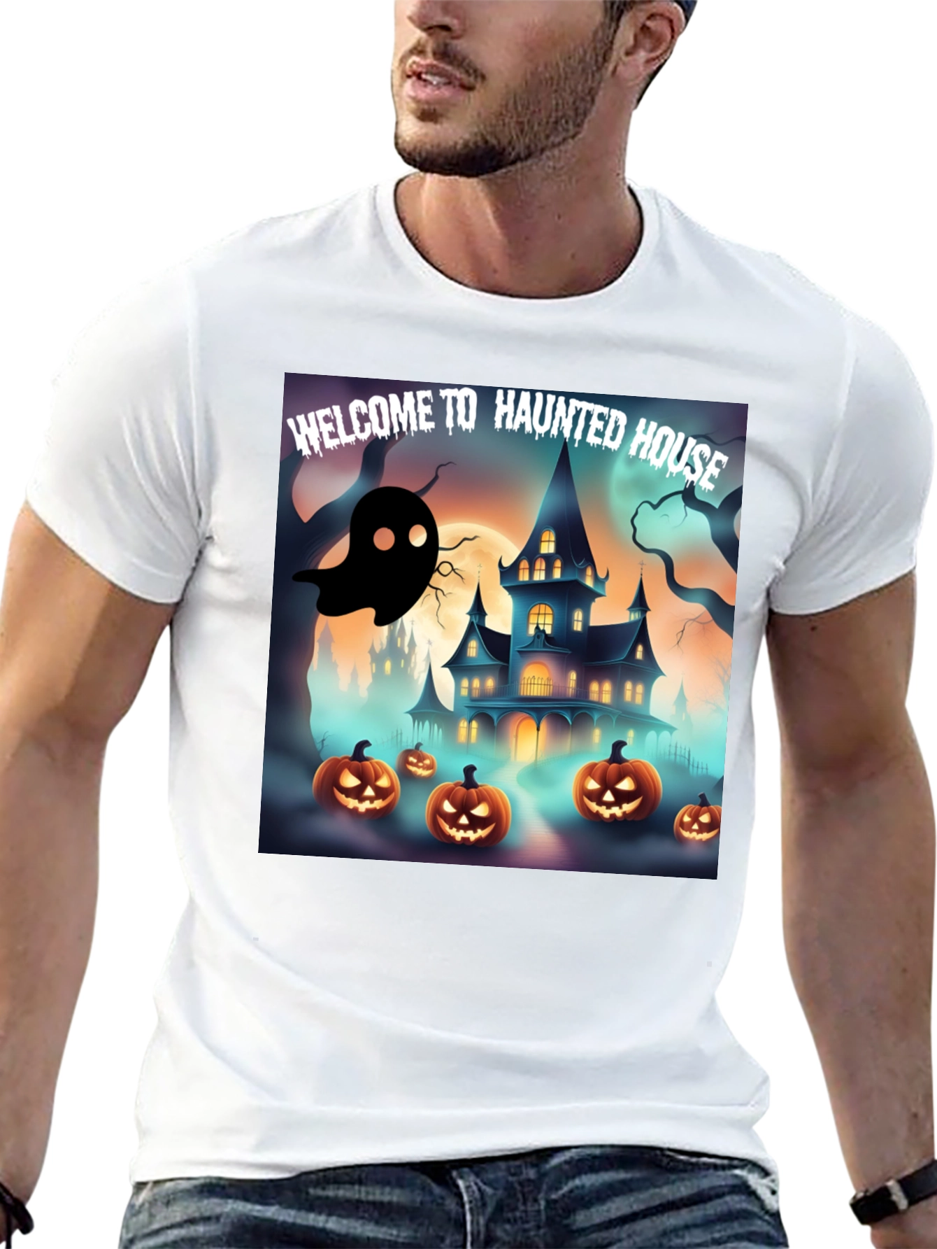 Haunted House Halloween T-Shirt