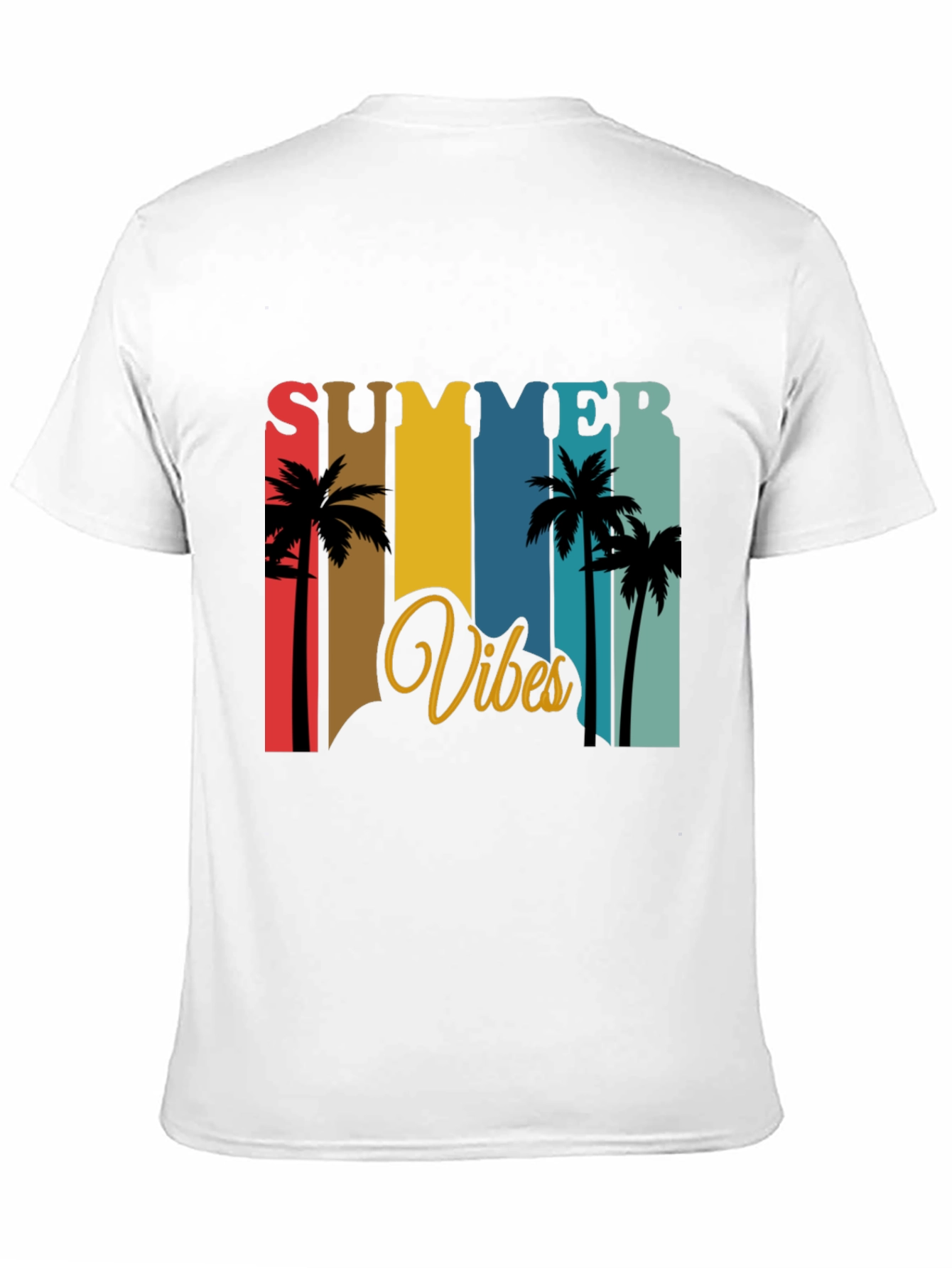 Summer Vibes Graphic T-Shirt - Palm Tree Design