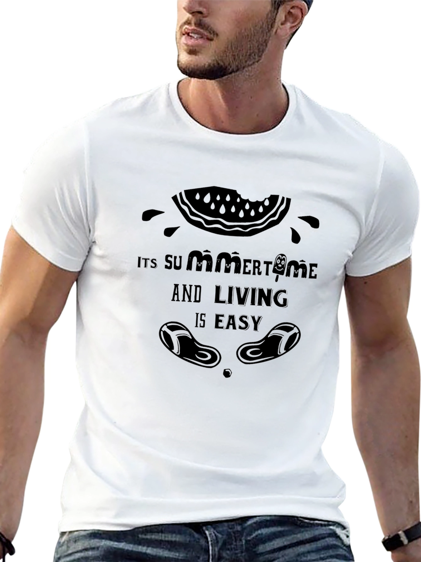 Summer Time Black T-Shirt