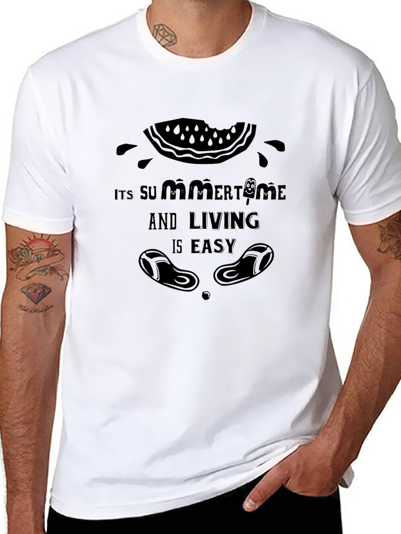 Summer Time Black T-Shirt