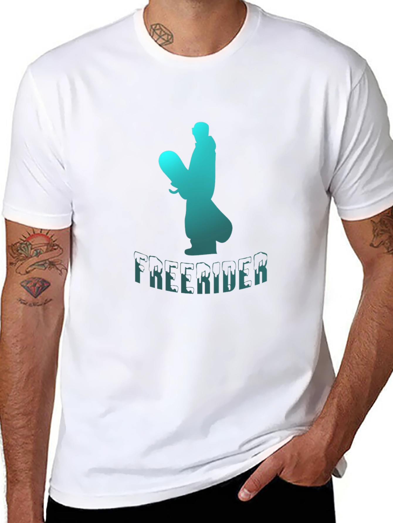 Freerider Graphic Tee - Black Cotton Blend