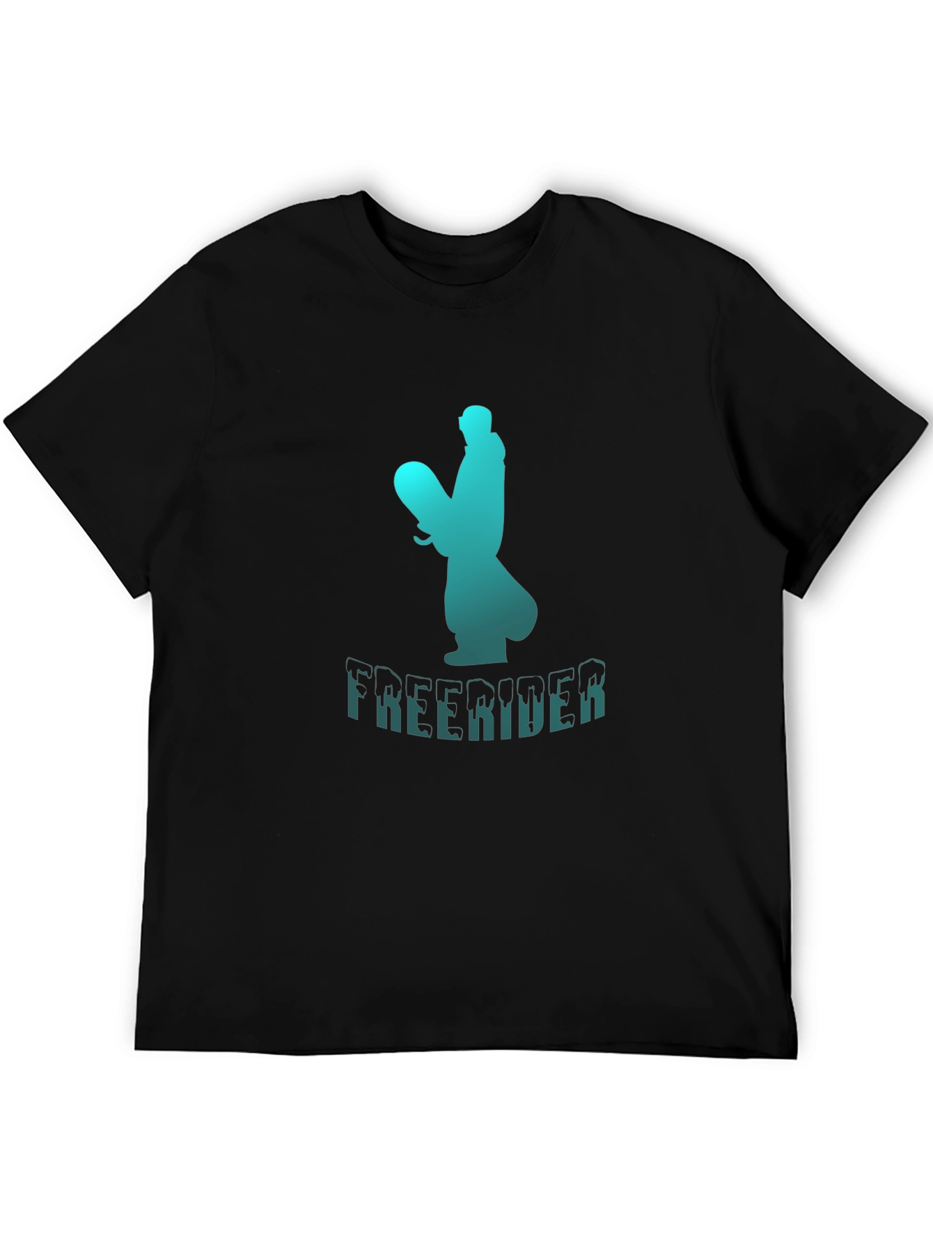 Freerider Graphic Tee - Black Cotton Blend