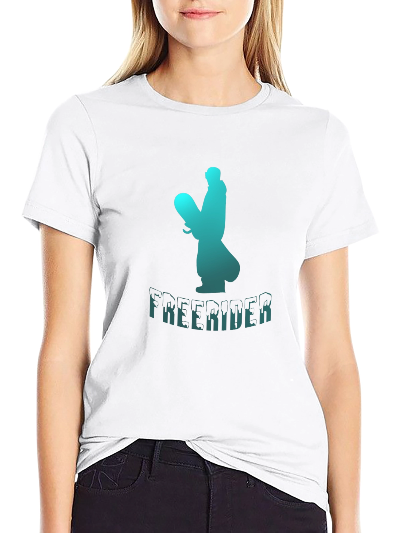 Freerider Graphic Tee - Black Cotton Blend