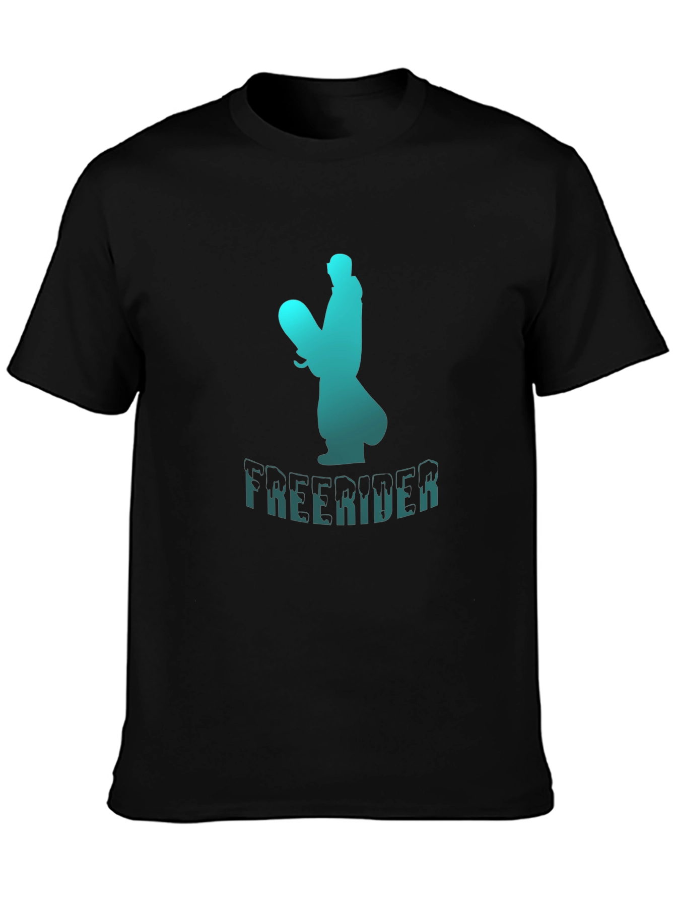 Freerider Graphic Tee - Black Cotton Blend