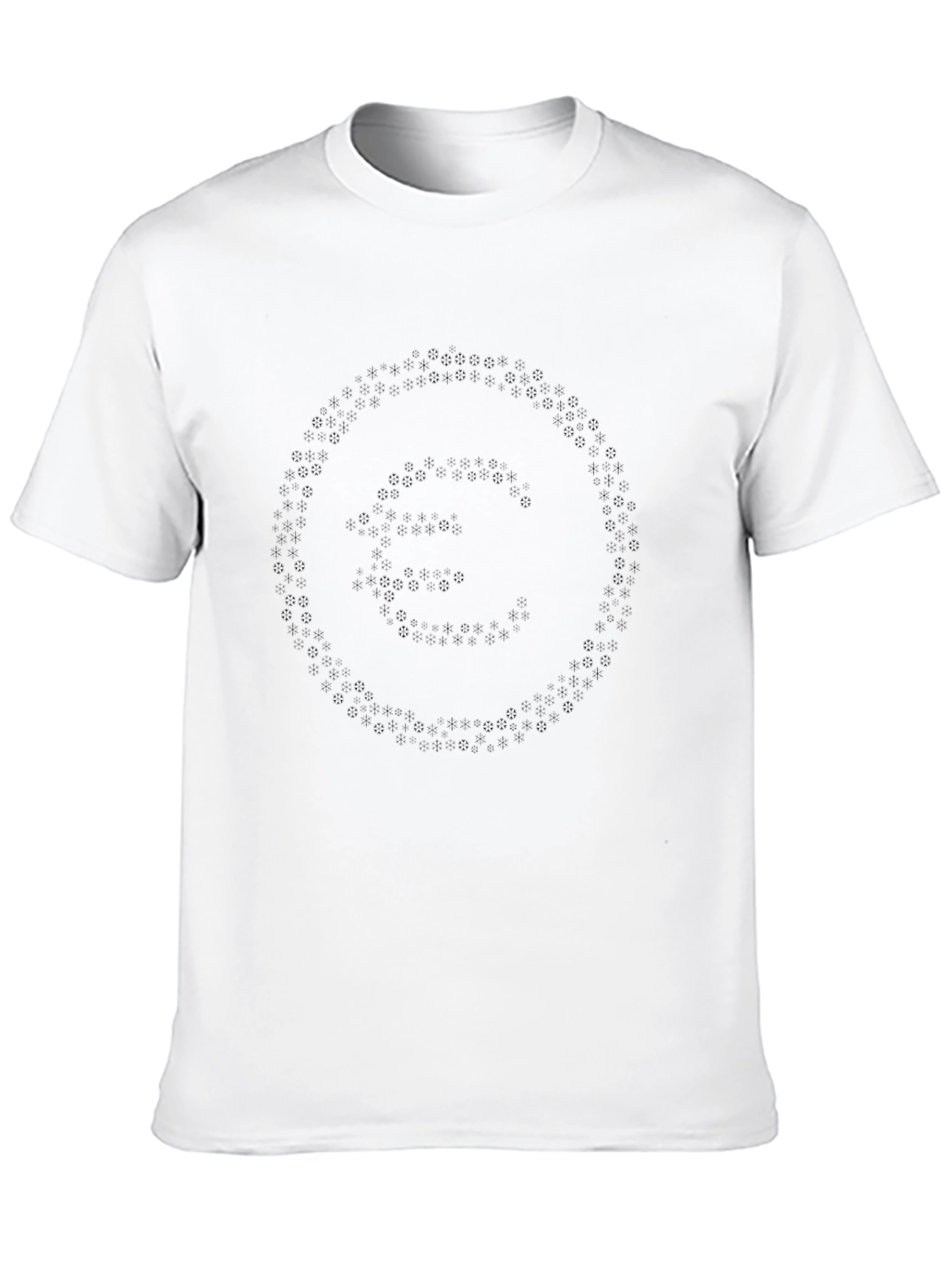 Mens Black Graphic Tee - Subtle Circle Design