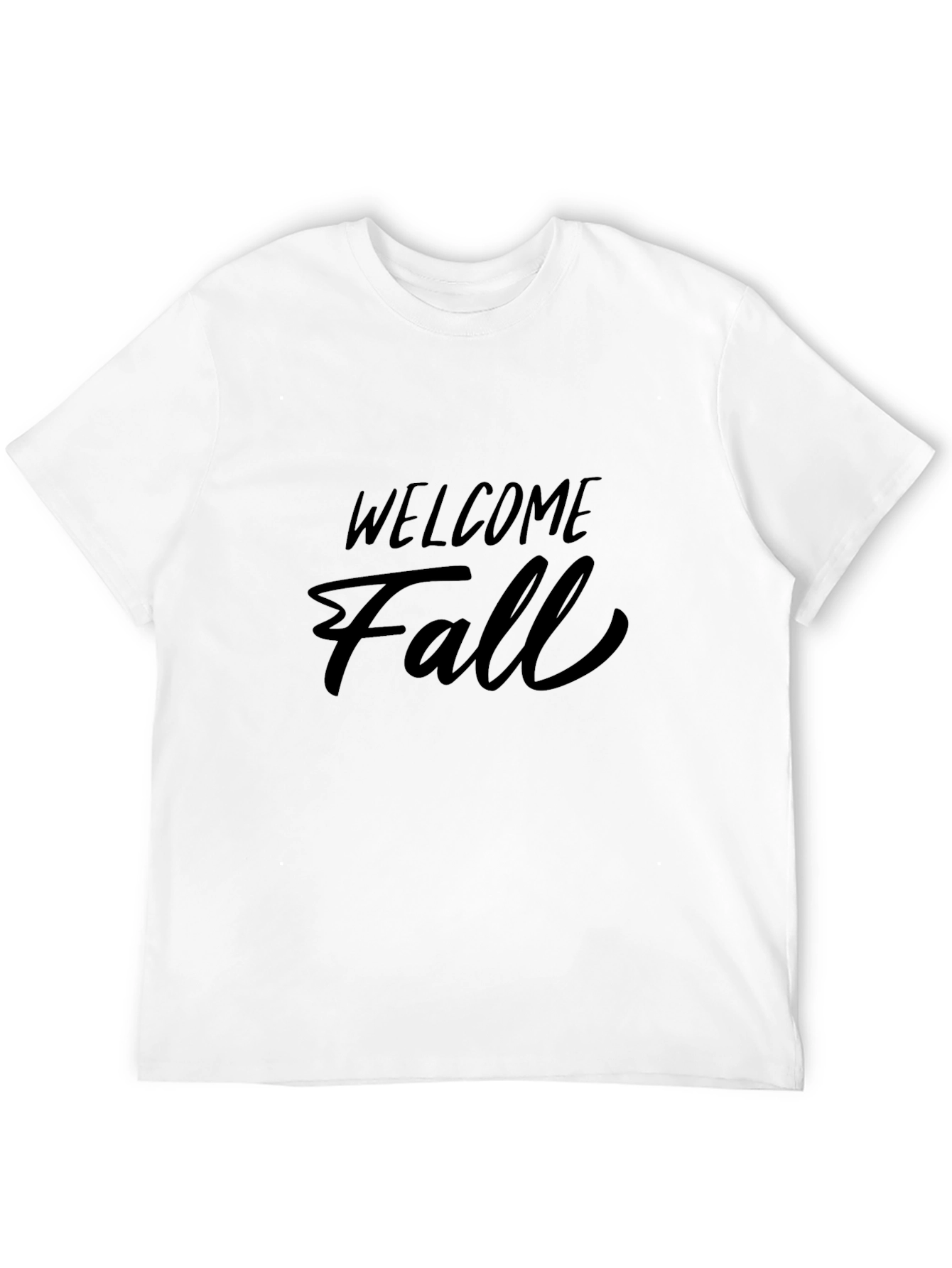 Welcome Fall Black Graphic T-Shirt