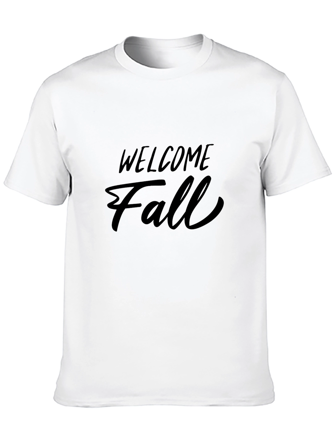 Welcome Fall Black Graphic T-Shirt