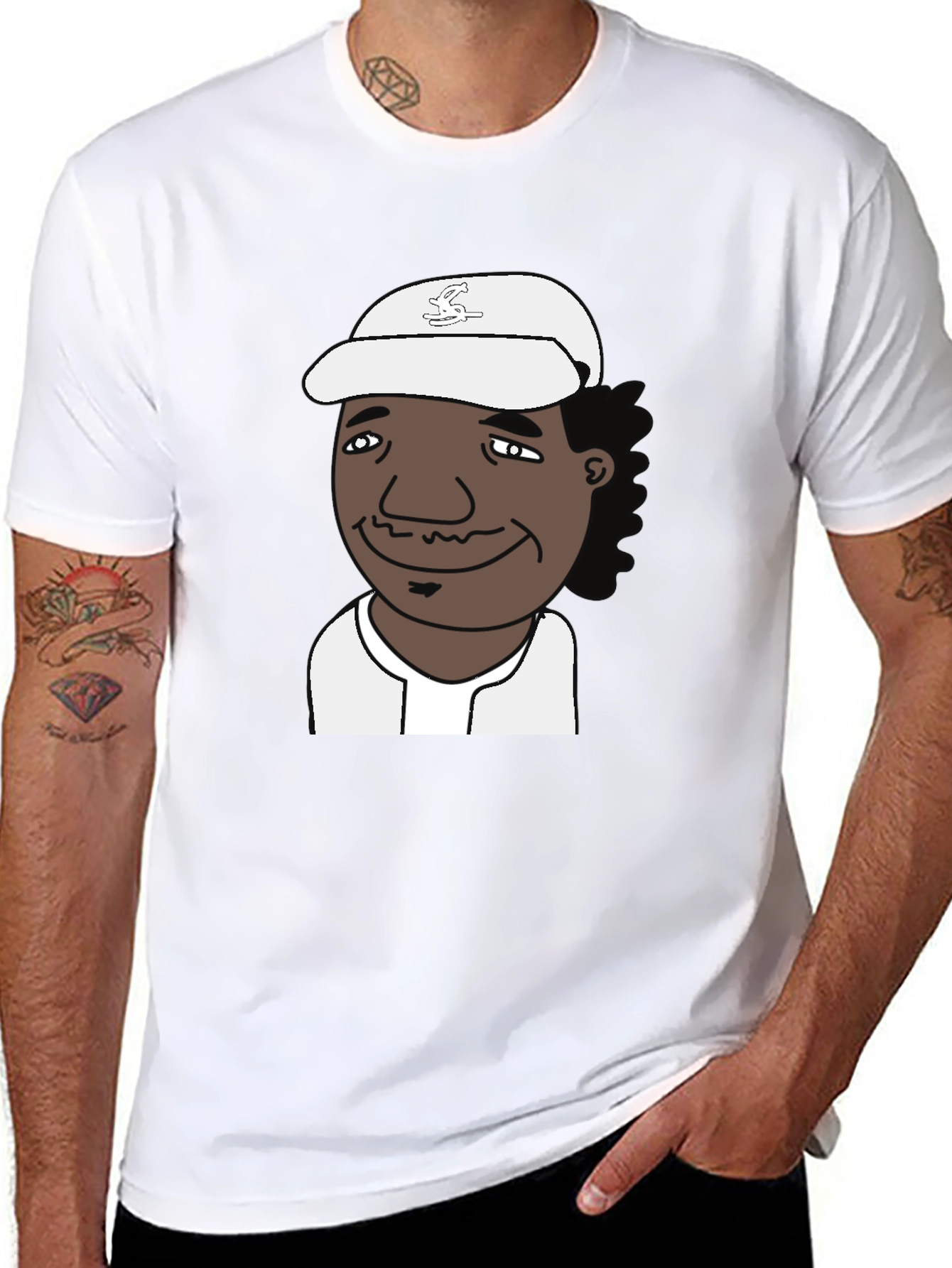 Cartoon Character Black T-Shirt