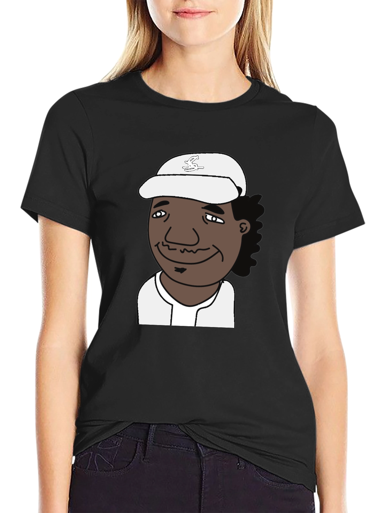 Cartoon Character Black T-Shirt