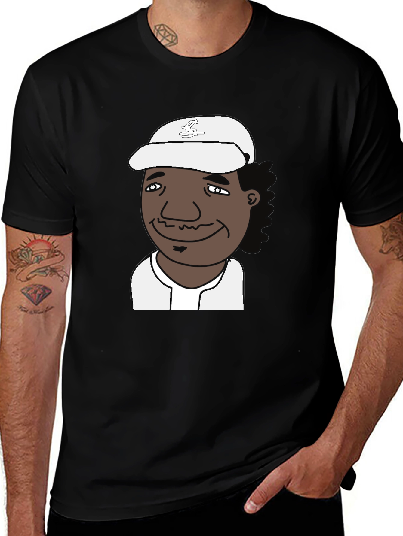 Cartoon Character Black T-Shirt